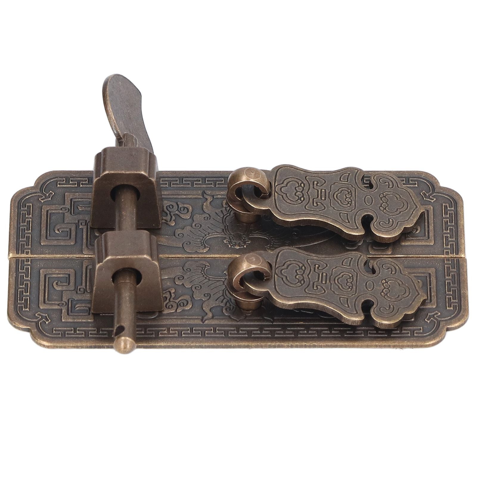 Cabinet Faceplate Brass Material Bronze Auspicious Bat Pattern Retro Chinese Cabinet Handles for Wardrobes