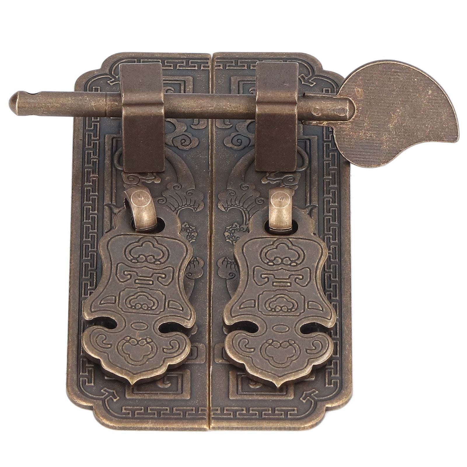 Cabinet Faceplate Brass Material Bronze Auspicious Bat Pattern Retro Chinese Cabinet Handles for Wardrobes