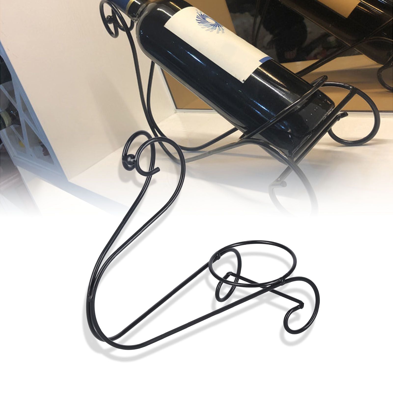 Red Wine Rack Decorative Iron Modern Simple Wine Bottle Display Holder for Living Room Wine Cabinet