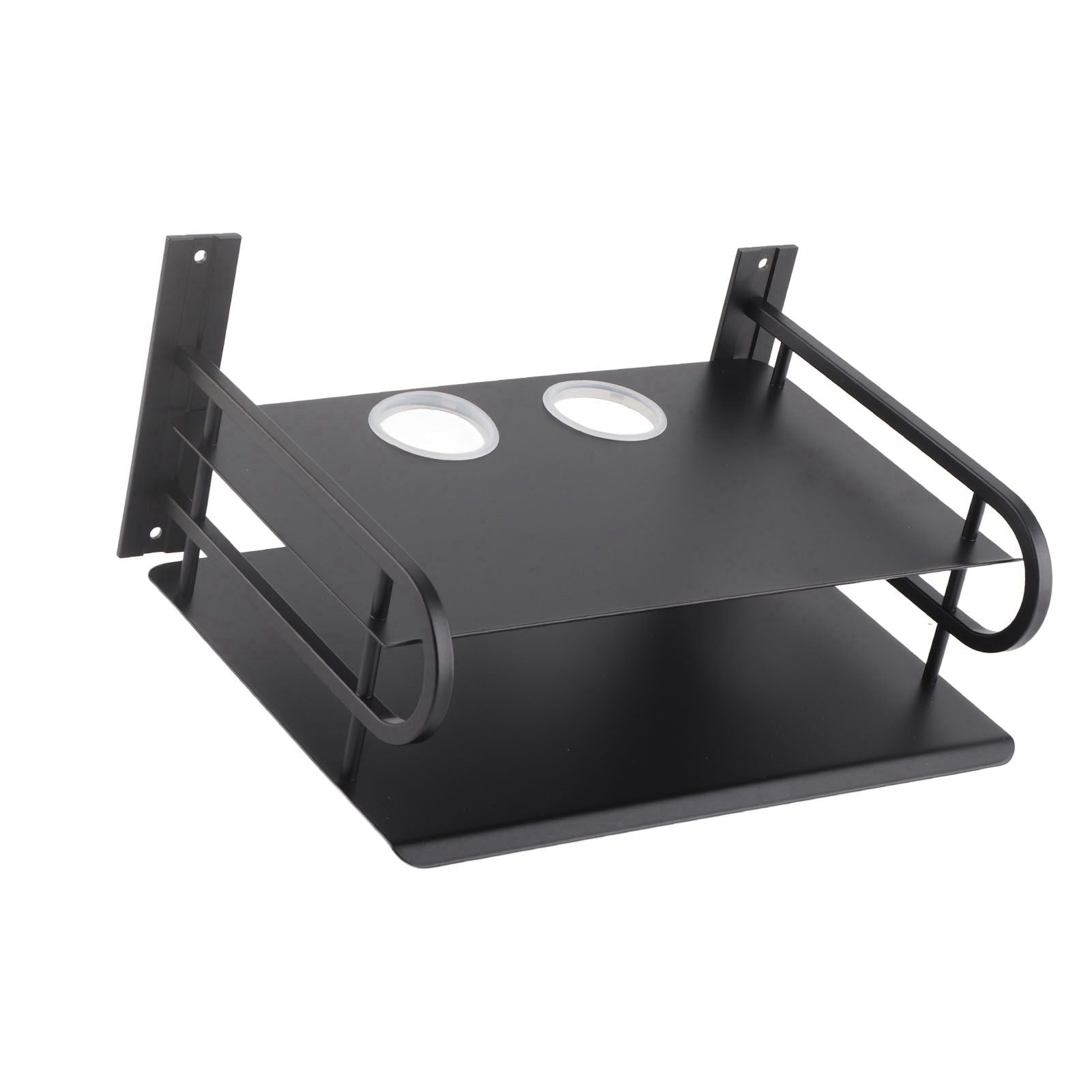 Double Layer Floating Wall Shelf TV Box Shelf Wall Mounted Router DVD Cable Box Shelf for Household
