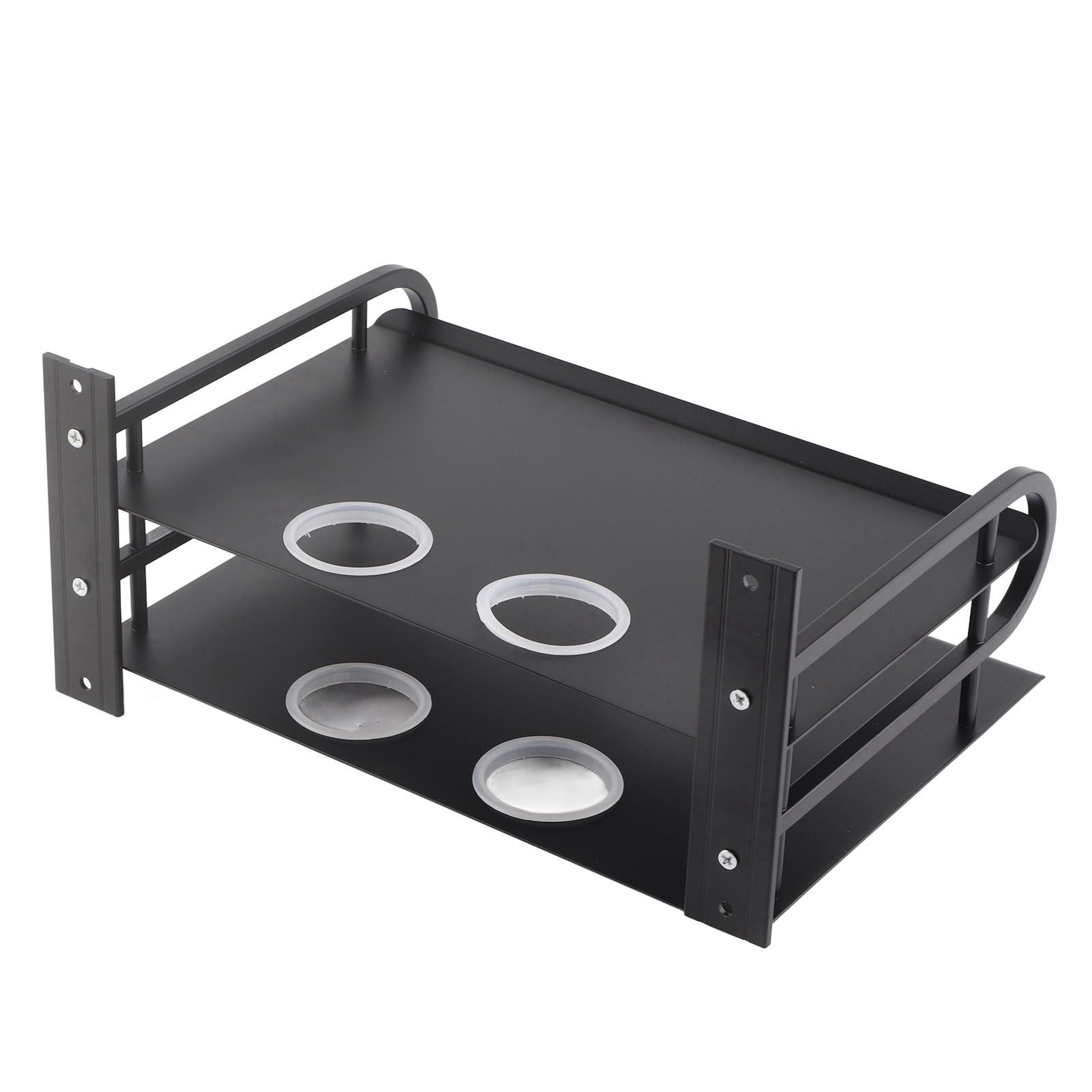 Double Layer Floating Wall Shelf TV Box Shelf Wall Mounted Router DVD Cable Box Shelf for Household