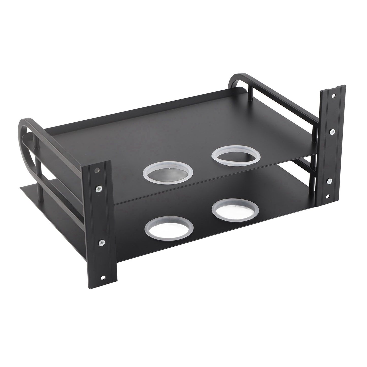Double Layer Floating Wall Shelf TV Box Shelf Wall Mounted Router DVD Cable Box Shelf for Household