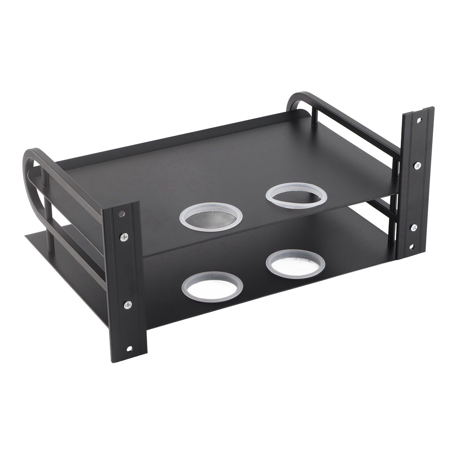 Double Layer Floating Wall Shelf TV Box Shelf Wall Mounted Router DVD Cable Box Shelf for Household