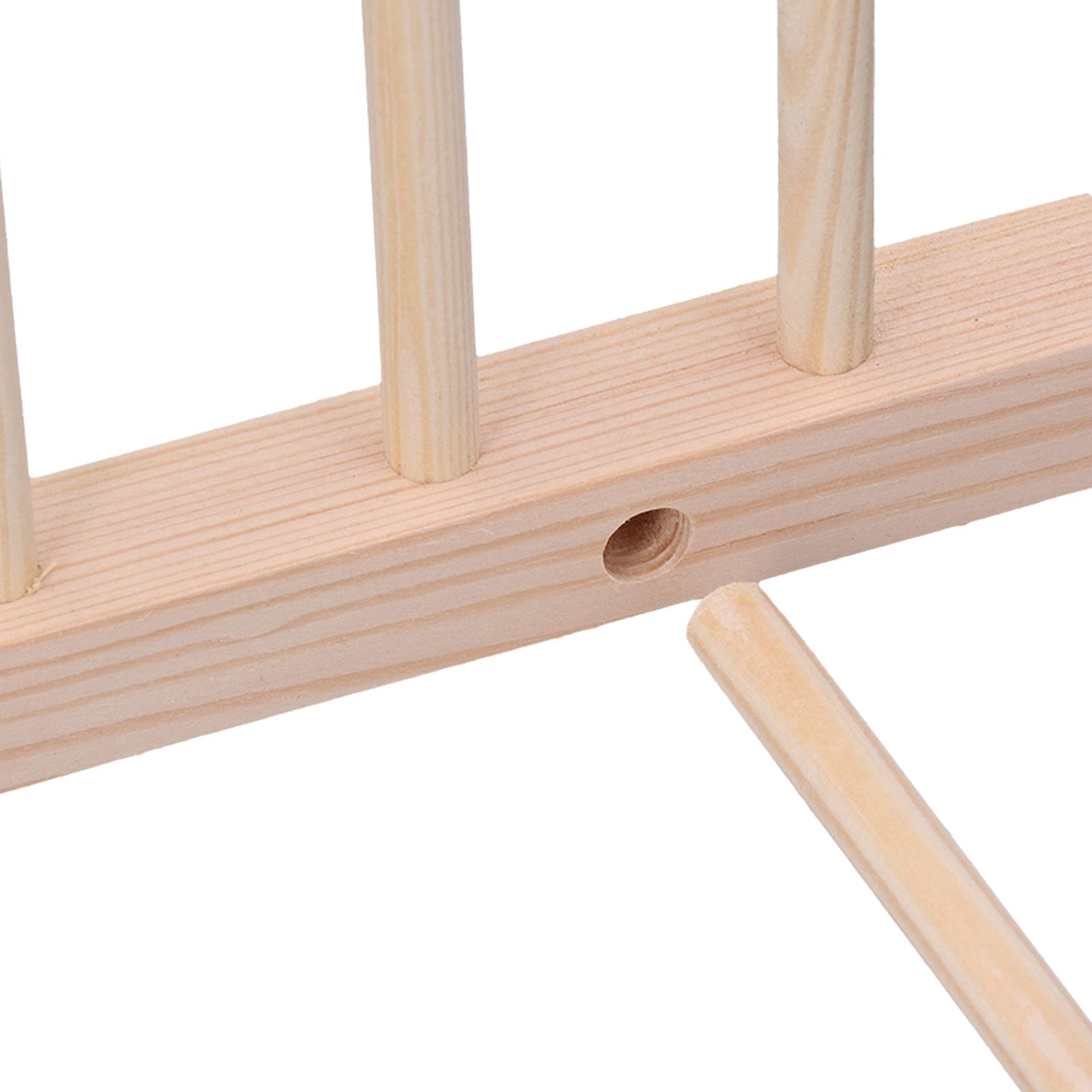 Bamboo Dish Plate Lightweight Portable Environmental Friendly Durable Pine Wood Dish Rack3 Grids 18cm