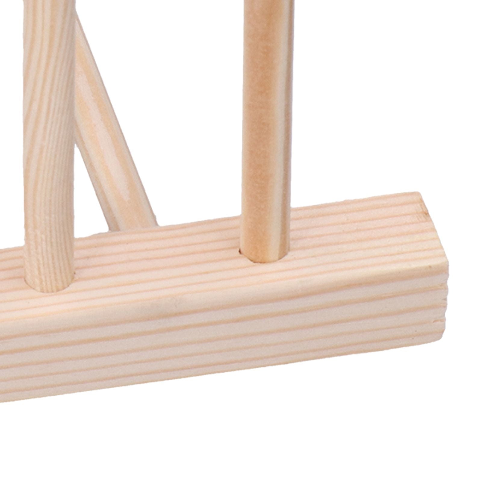 Bamboo Dish Plate Lightweight Portable Environmental Friendly Durable Pine Wood Dish Rack3 Grids 18cm