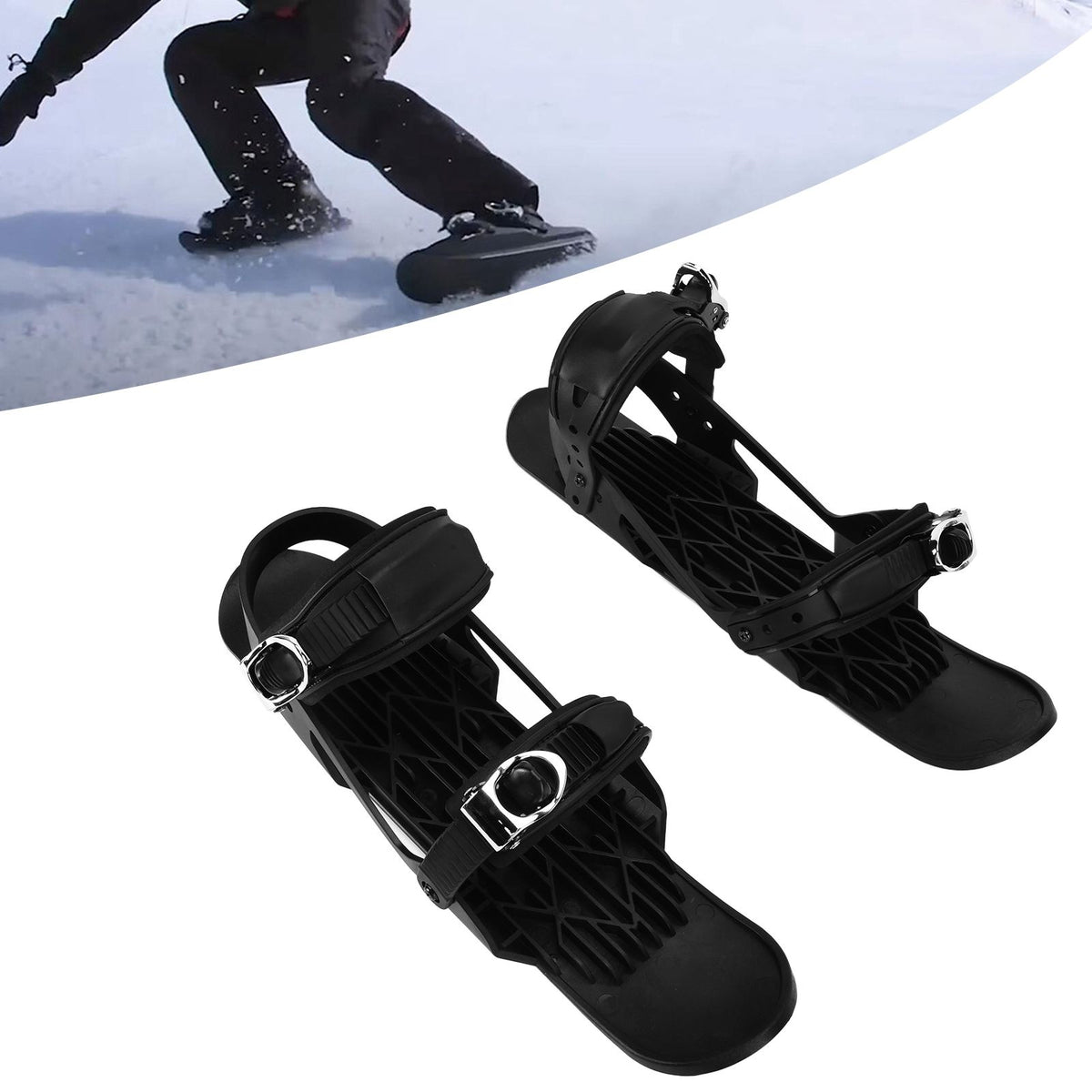 Mini Ski Shoes Short Nylon Stable Ski Skates for Winter