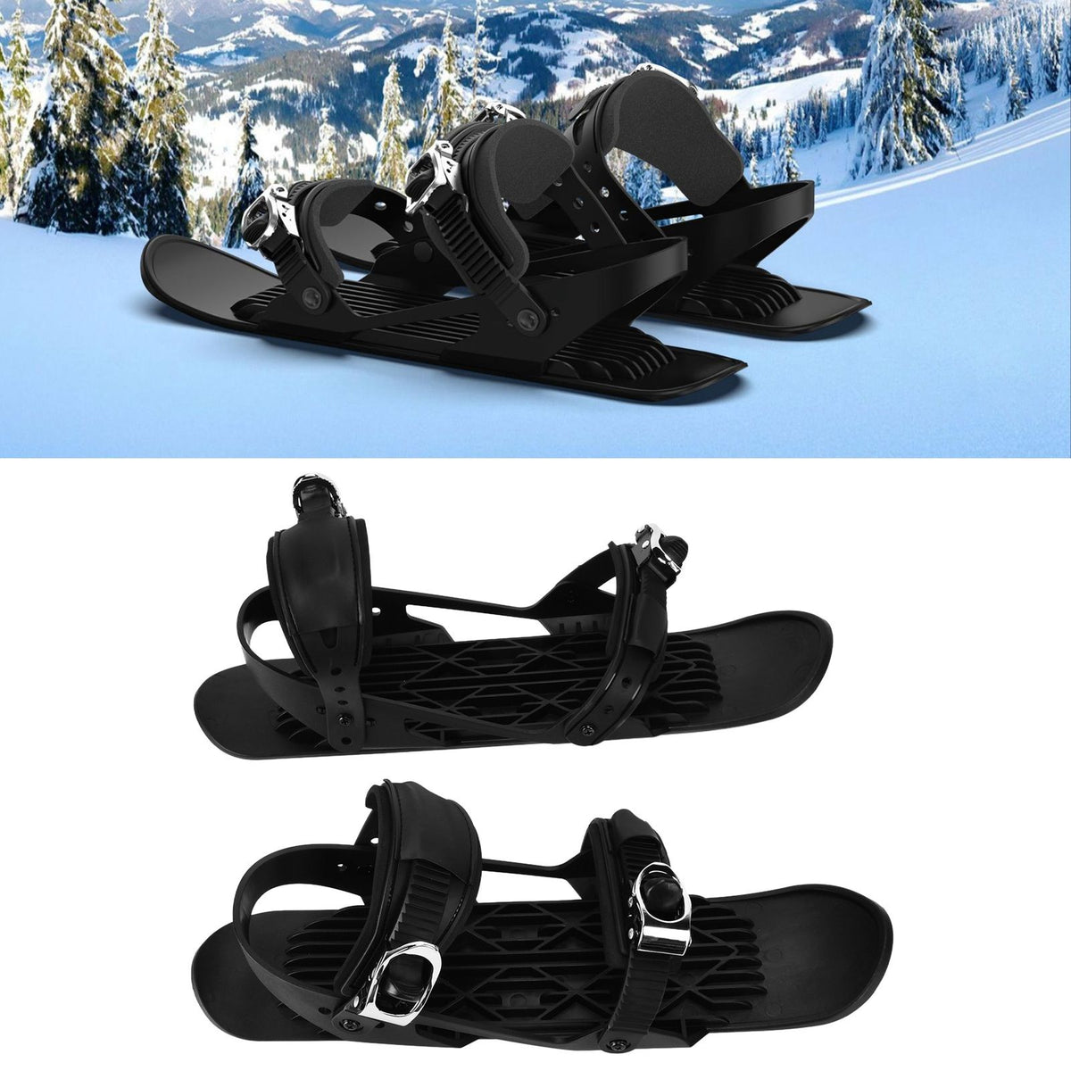 Mini Ski Shoes Short Nylon Stable Ski Skates for Winter