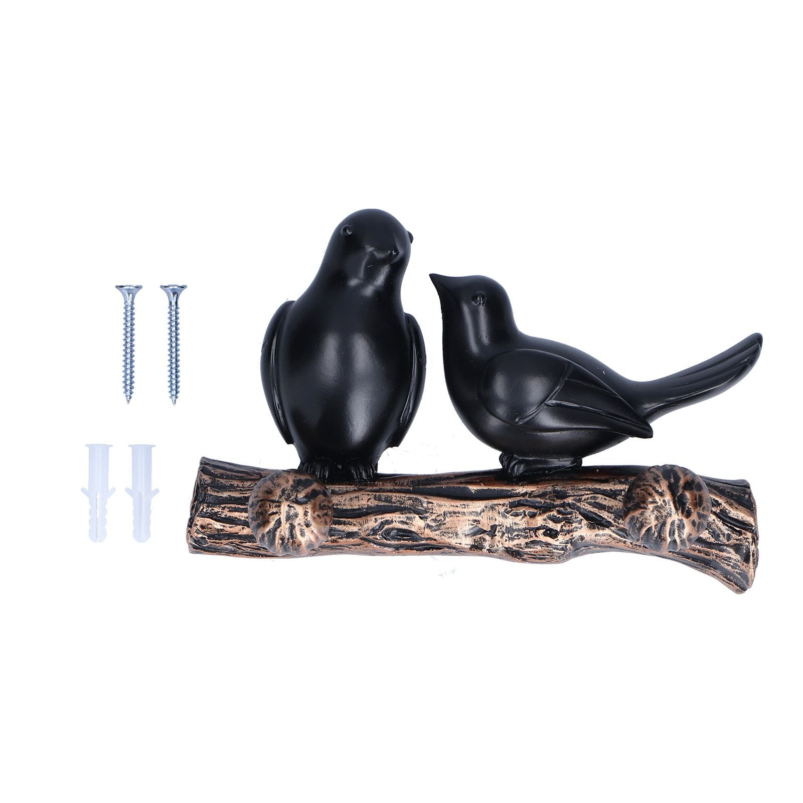 Coat Hook Resin Bird Key Hanger Wall Mounted Hat Towel Bag Hanger for Home Living Room KitchenMetallic Color