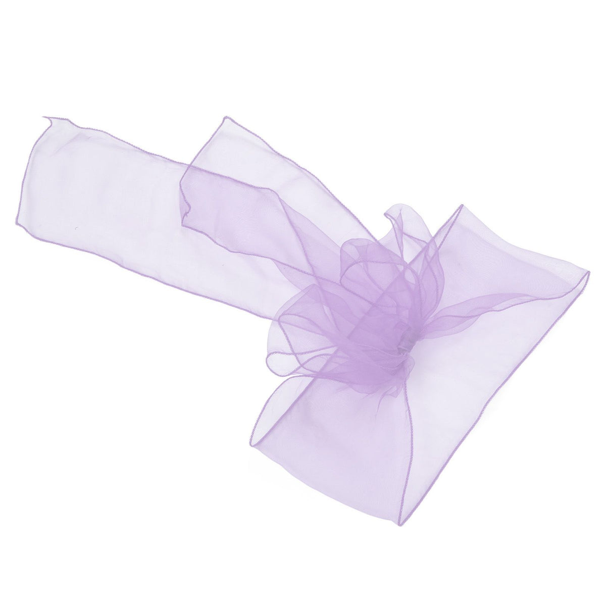 10Pcs Organza Banquet Chair Sash Exquisite Chair Bows Sashes for Wedding Party DecorationLight Purple