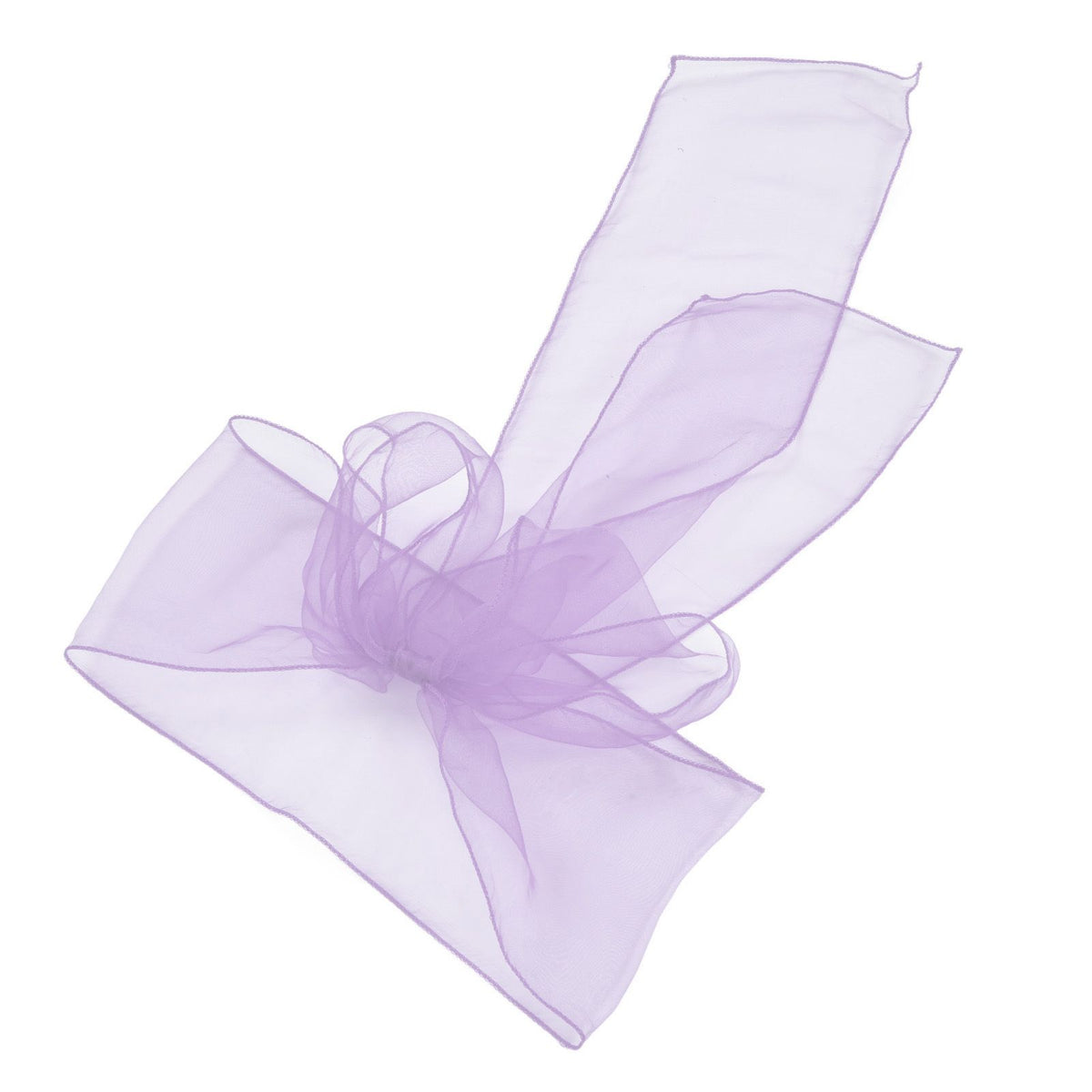 10Pcs Organza Banquet Chair Sash Exquisite Chair Bows Sashes for Wedding Party DecorationLight Purple