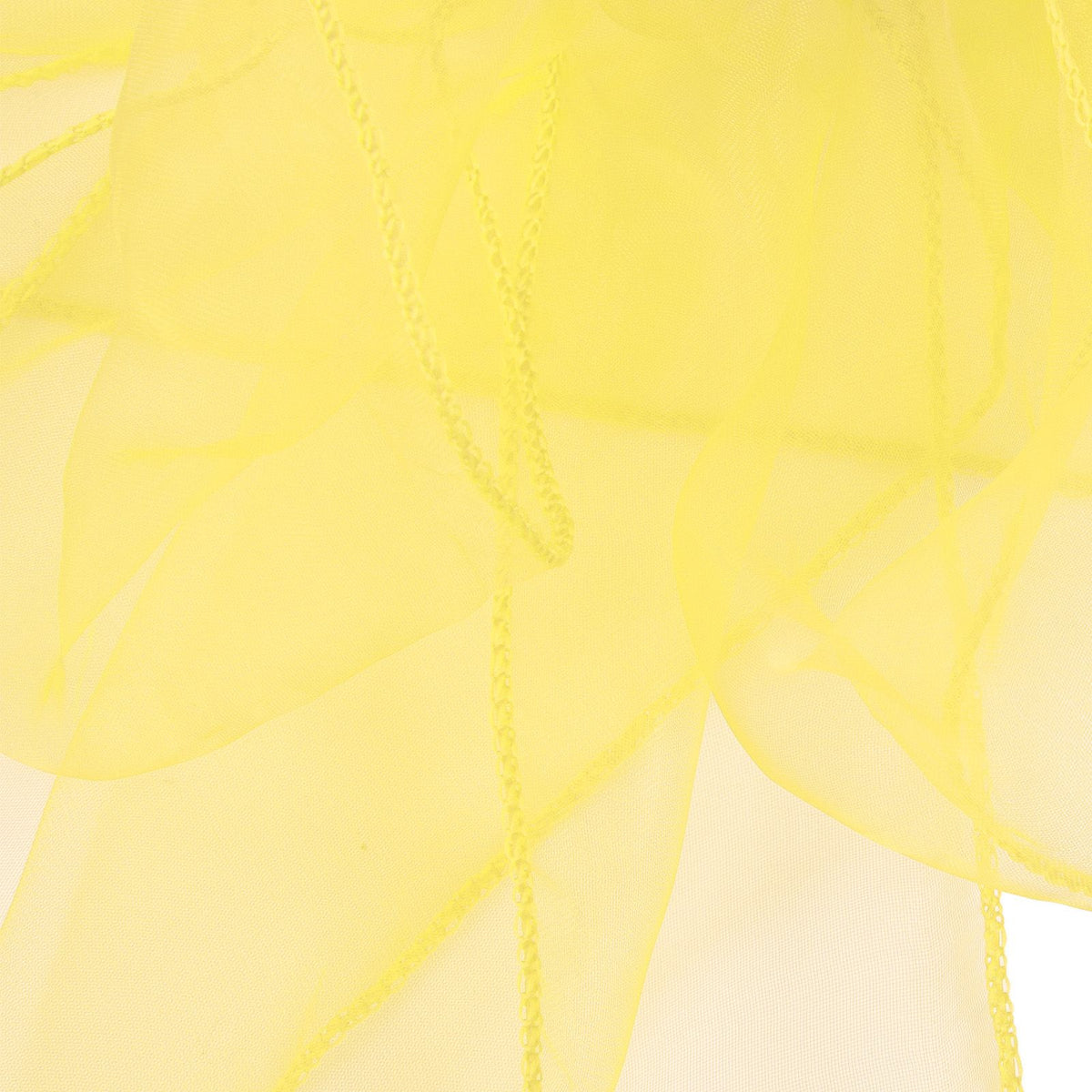 10Pcs Organza Banquet Chair Sash Exquisite Chair Bows Sashes for Wedding Party DecorationBright Yellow