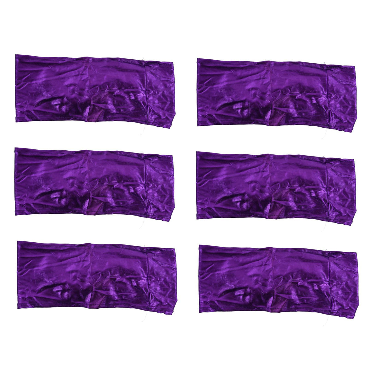 10Pcs Chair Cover Bands Elastic Stretch Sashes Bows for Wedding Banquet Hotel DecorationPurple