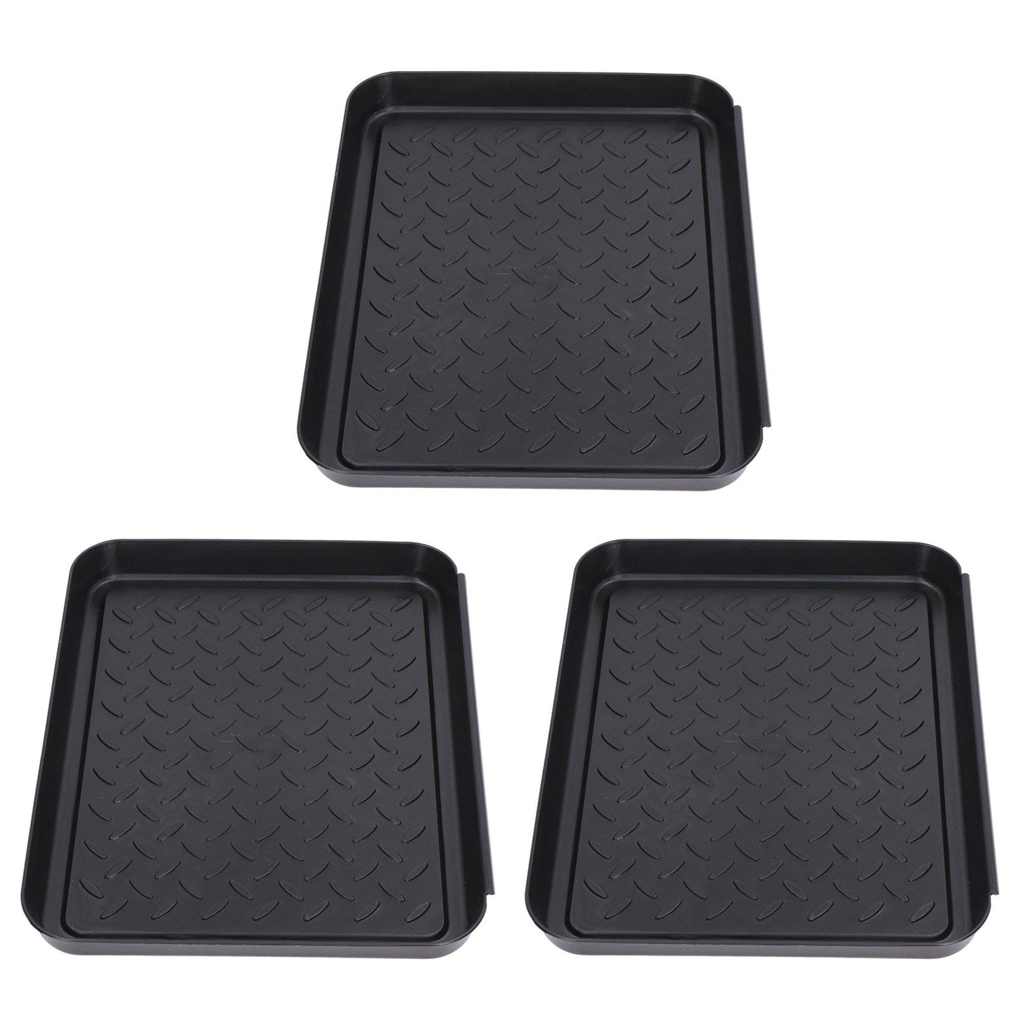 Shoe Tray Durable Plastic Space Saving 3 Interlocking Design Wide Application Stable Boot Tray for Home Office Hotel