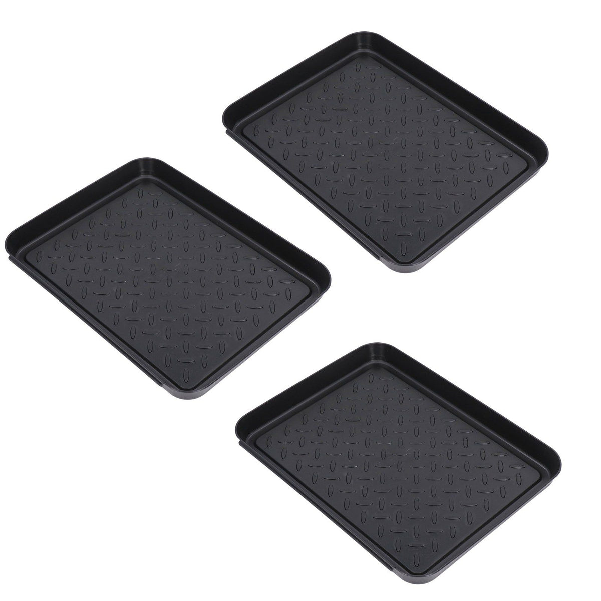 Shoe Tray Durable Plastic Space Saving 3 Interlocking Design