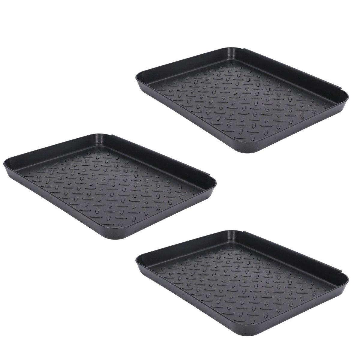 Shoe Tray Durable Plastic Space Saving 3 Interlocking Design