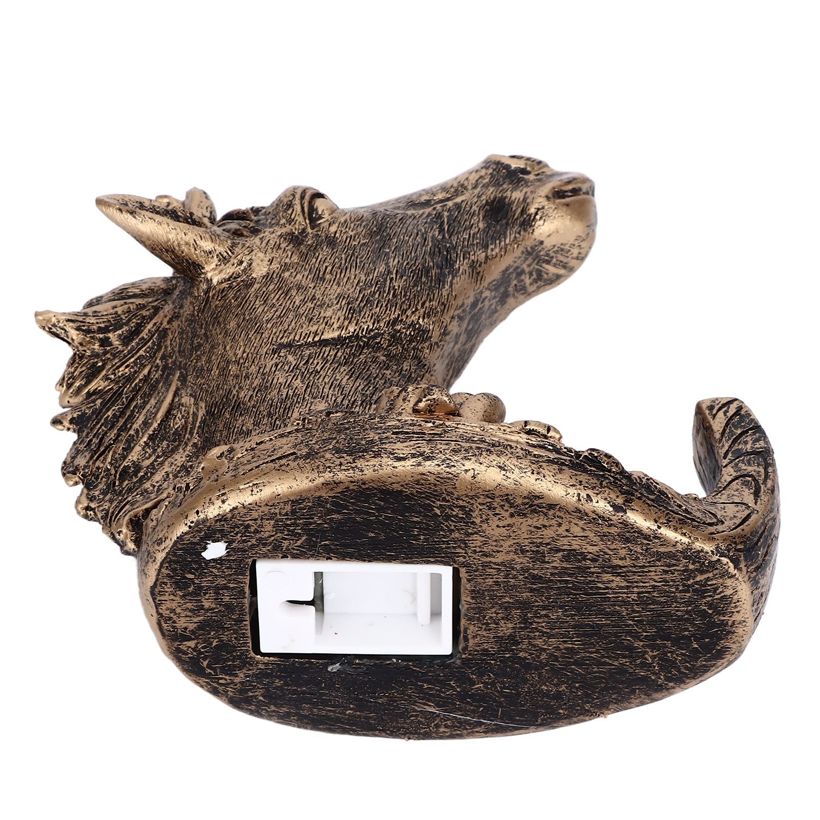 Antique Gold Horse Head Wall Hanger Resin Animal Horse Head Clothes Coat Hook for Living Room Bathroom Kitchen Decoration