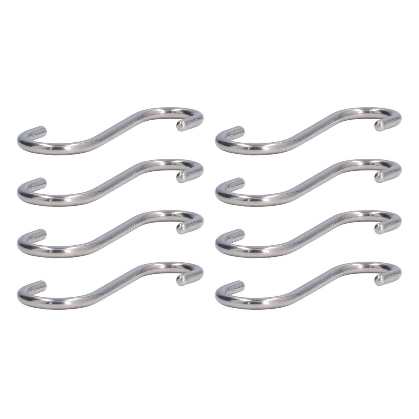 8PCS S Hook Rustproof Stainless Steel S Hooks Heavy Duty Simple Style Overstriking Portable S Kitchen Hook for Bathroom 8 Pack S Hook