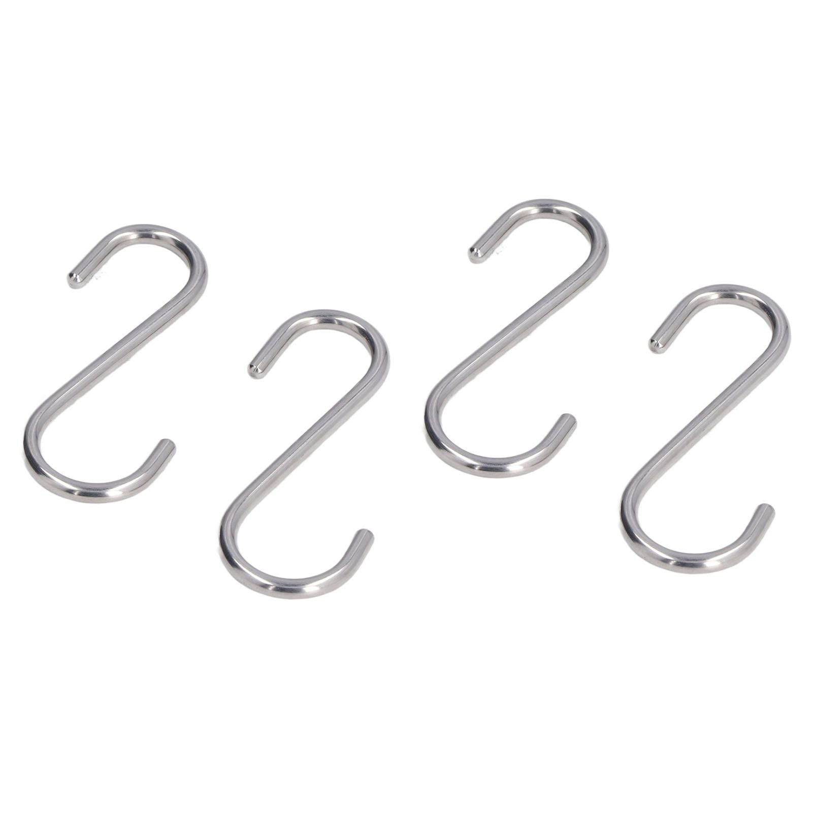 8PCS S Hook Rustproof Stainless Steel S Hooks Heavy Duty Simple Style Overstriking Portable S Kitchen Hook for Bathroom 8 Pack S Hook