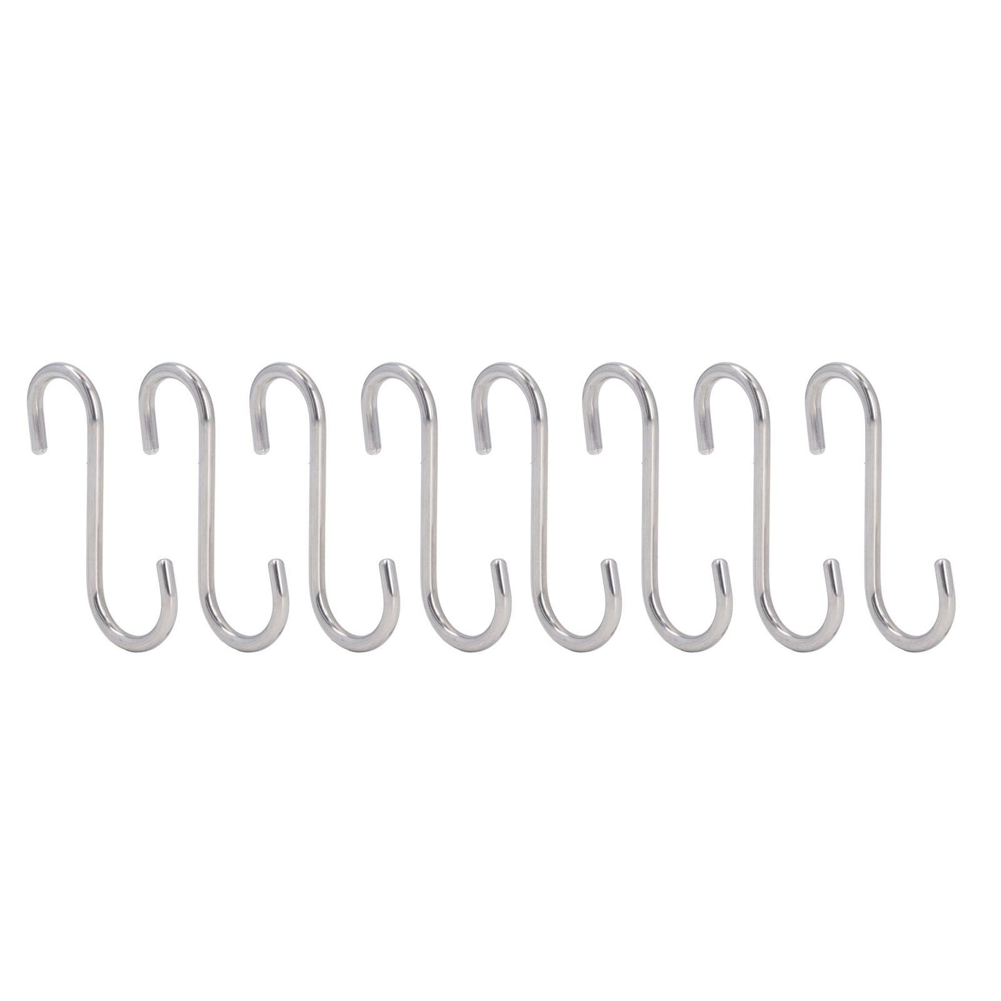 8PCS S Hook Rustproof Stainless Steel S Hooks Heavy Duty Simple Style Overstriking Portable S Kitchen Hook for Bathroom 8 Pack S Hook