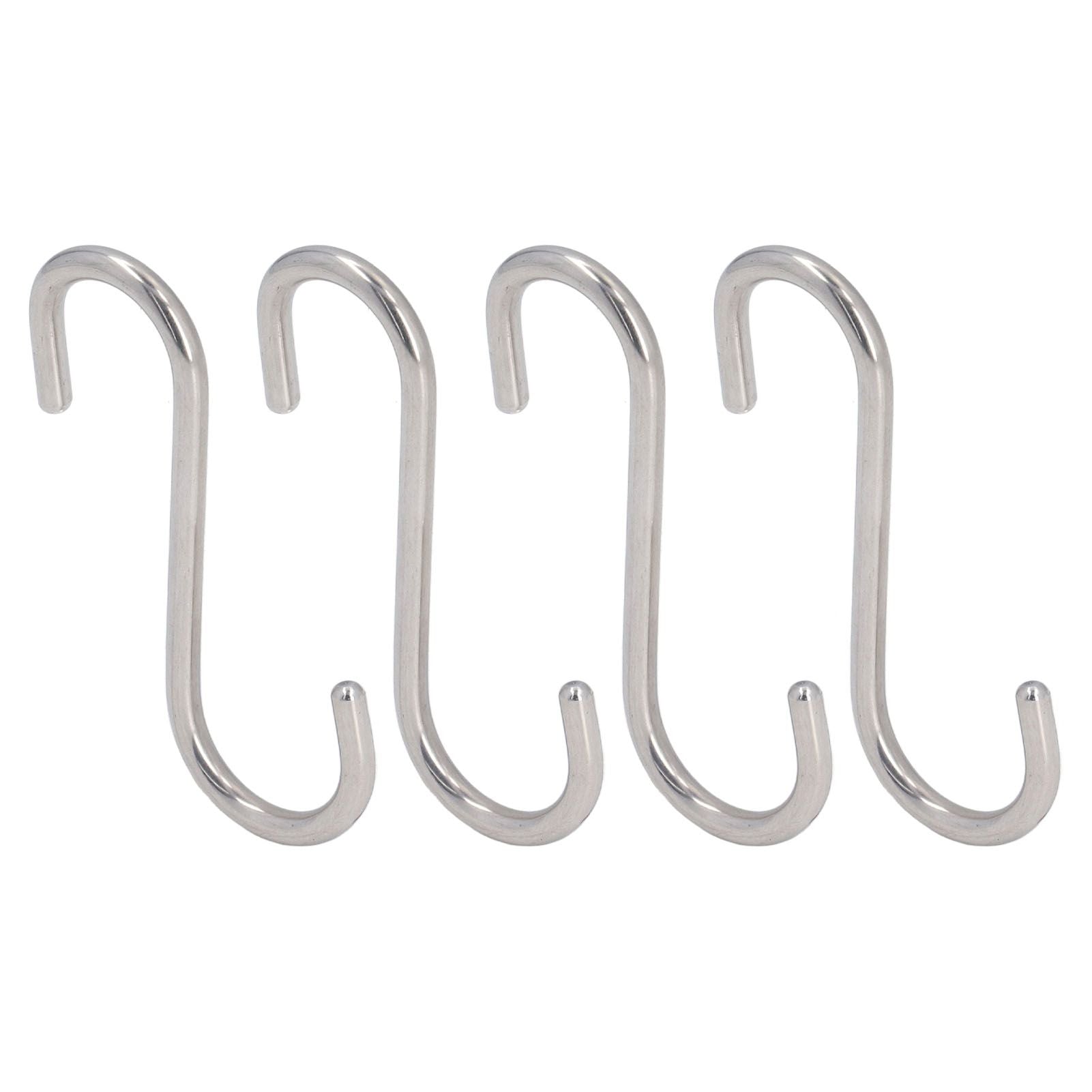 8PCS S Hook Rustproof Stainless Steel S Hooks Heavy Duty Simple Style Overstriking Portable S Kitchen Hook for Bathroom 8 Pack S Hook