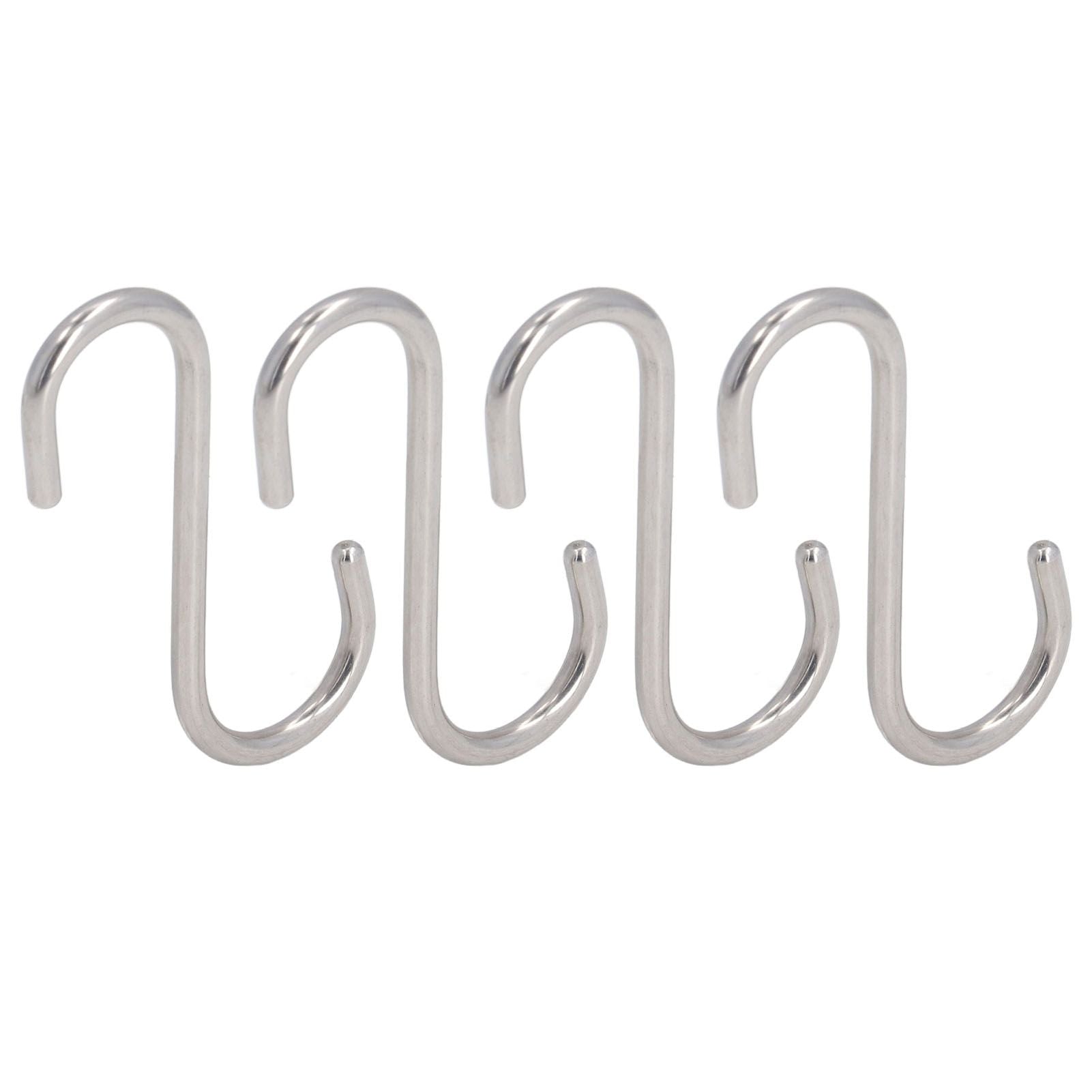 8PCS S Hook Rustproof Stainless Steel S Hooks Heavy Duty Simple Style Overstriking Portable S Kitchen Hook for Bathroom 8 Pack S Hook