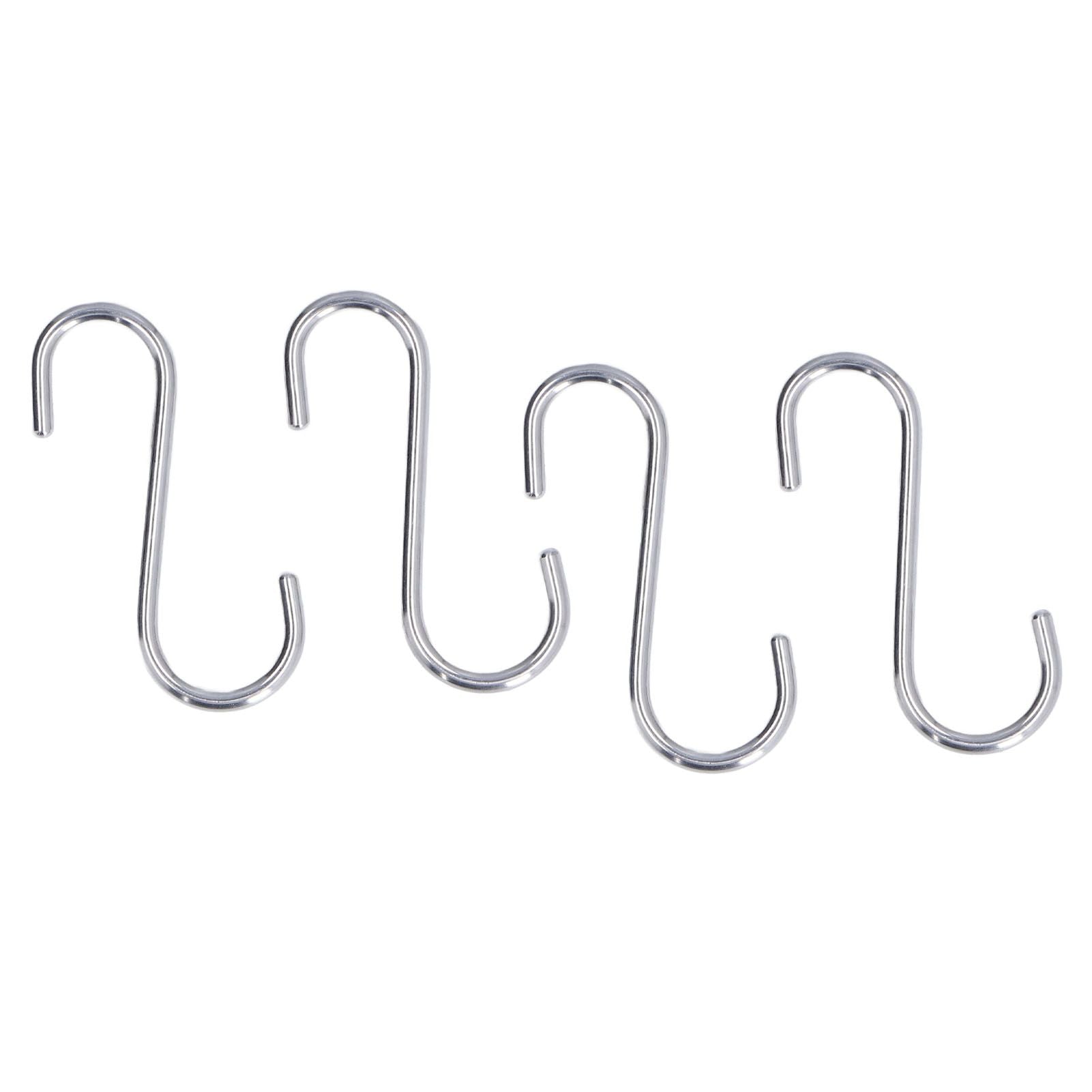 8PCS S Hook Rustproof Stainless Steel S Hooks Heavy Duty Simple Style Overstriking Portable S Kitchen Hook for Bathroom 8 Pack S Hook