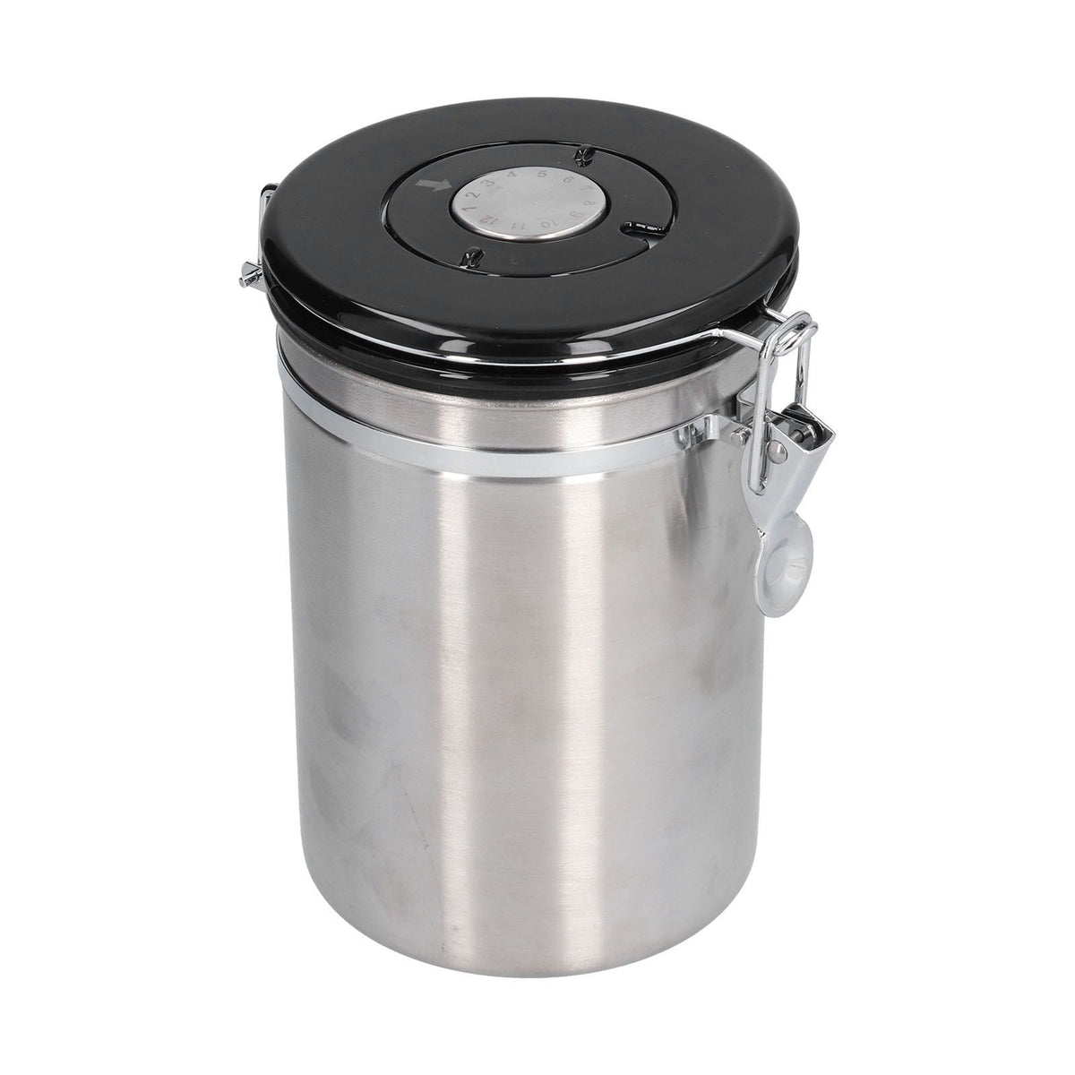 Stainless Steel Coffee Canisters with Calendar Wheel Exhaustable
