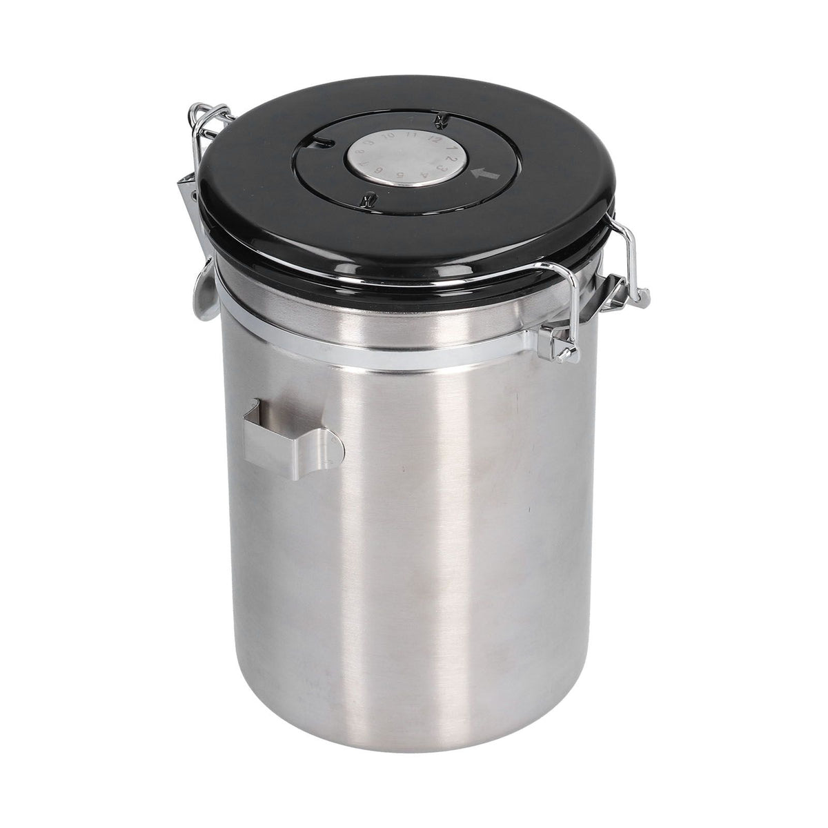 Stainless Steel Coffee Canisters with Calendar Wheel Exhaustable
