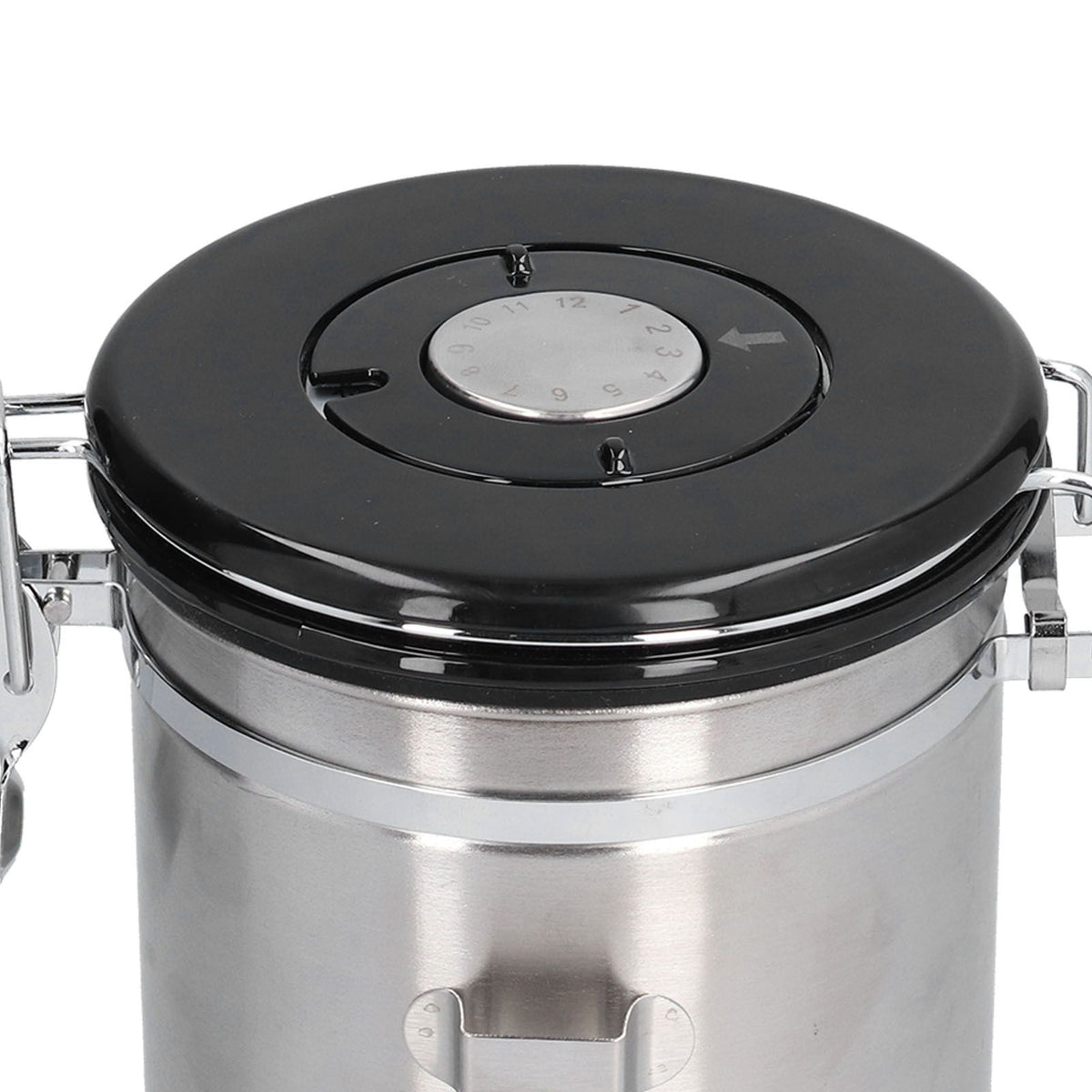 Stainless Steel Coffee Canisters with Calendar Wheel Exhaustable