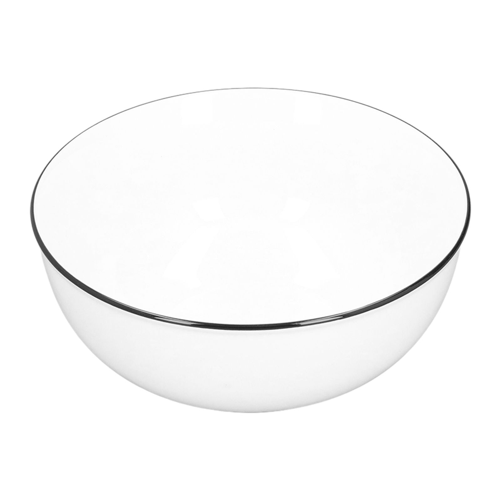 Durable Black Line Ceramic Tableware Bowls for Salads Soups Stews Desserts Noodles8 Inches