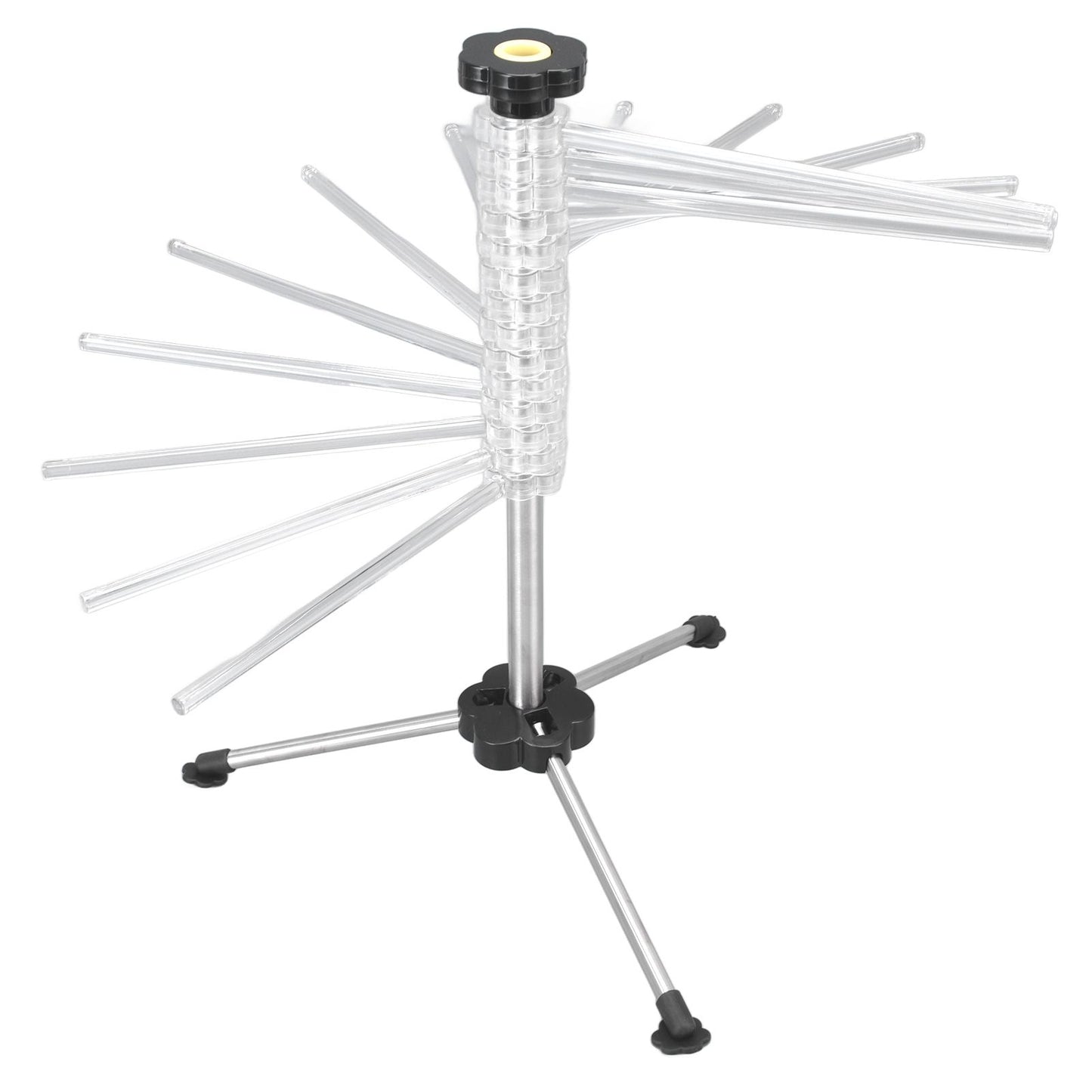 Manual Rotation Pasta Drying Rack Stainless Steel Folding Noodle Rack for Household Kitchen
