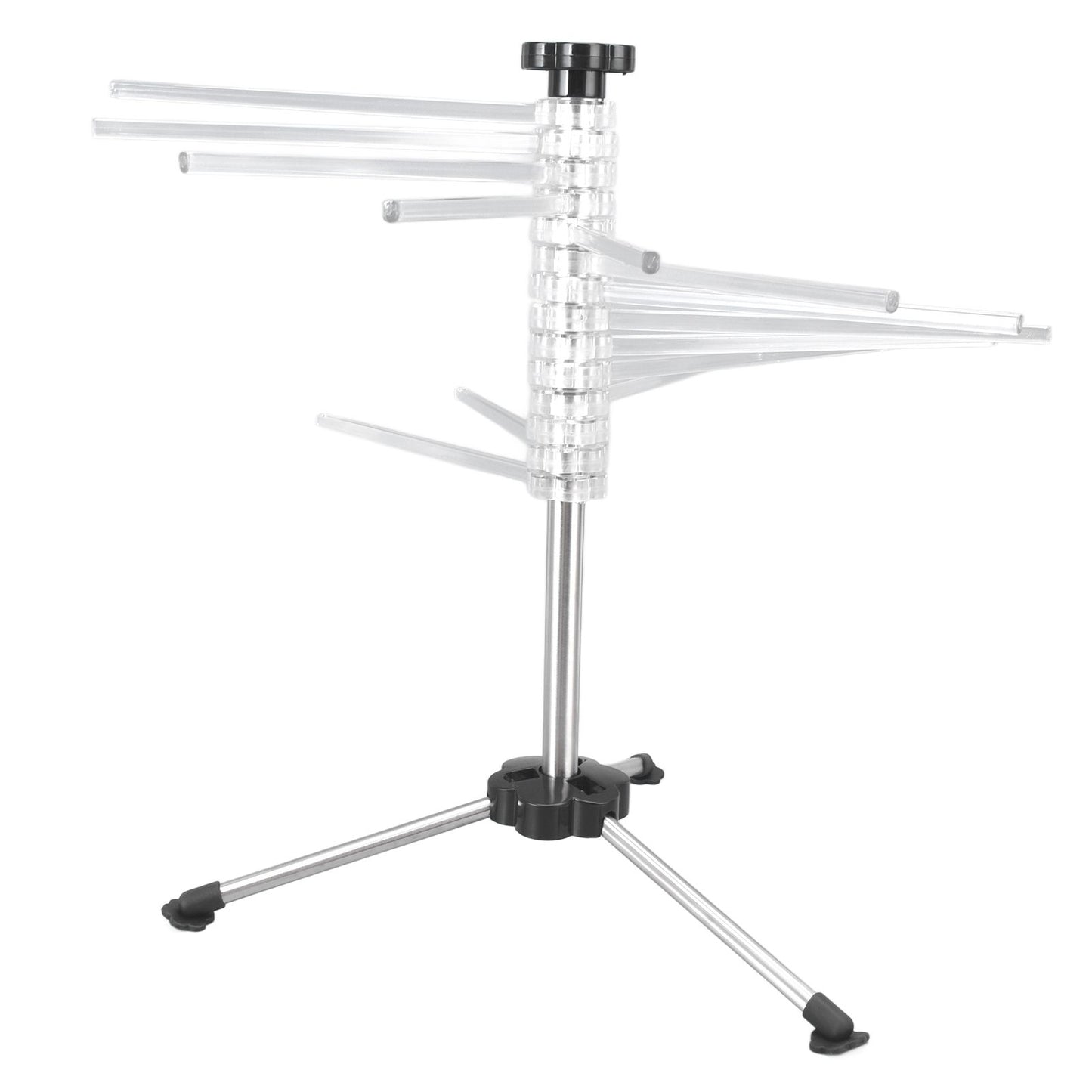 Manual Rotation Pasta Drying Rack Stainless Steel Folding Noodle Rack for Household Kitchen