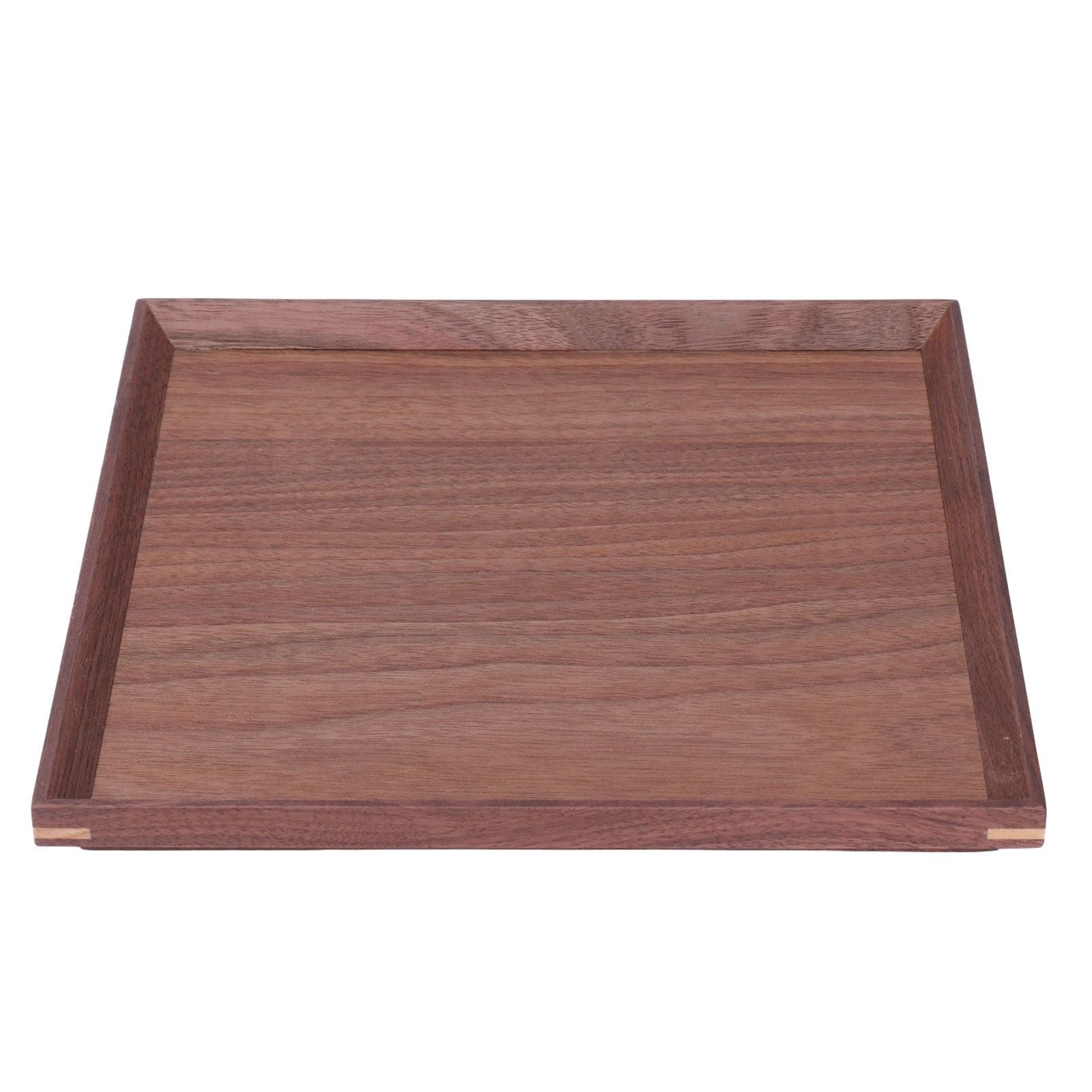 Wooden Tray Quadrate Shape Black Walnut Retro Classic Chinese Style Decorative Serving Tray for Tableware M