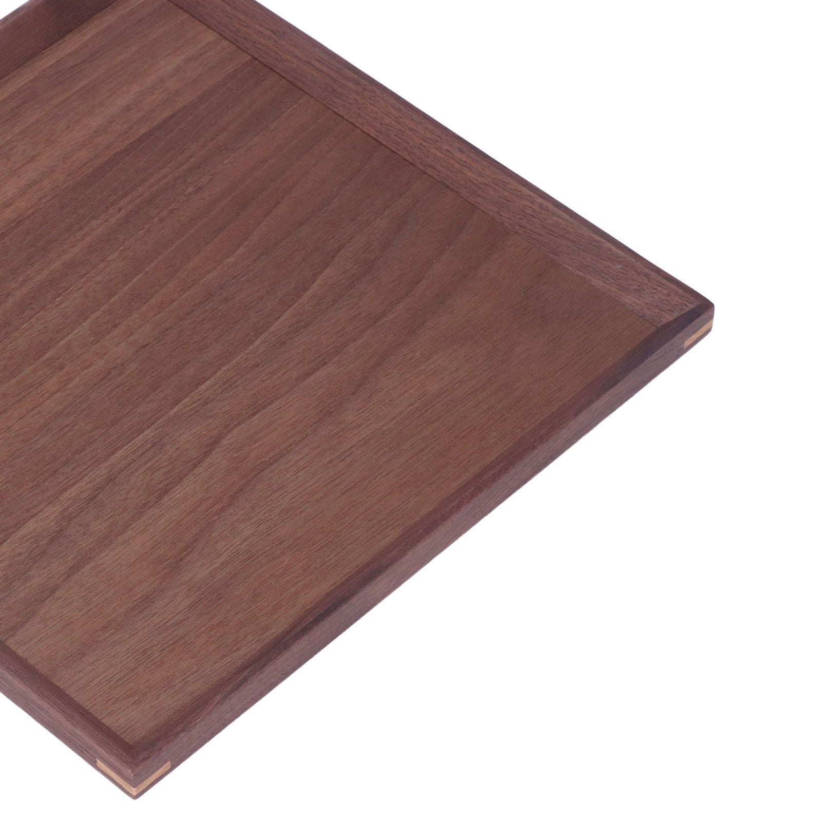 Wooden Tray Quadrate Shape Black Walnut Retro Classic Chinese Style Decorative Serving Tray for Tableware M