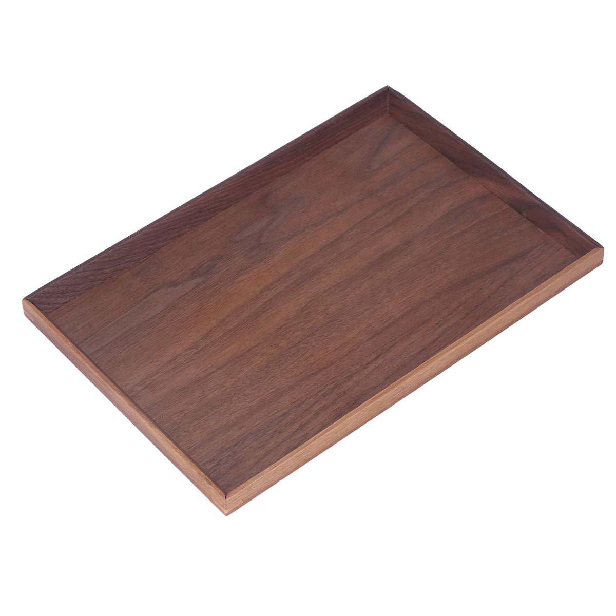Walnut Wooden Tray Rectangle Serving Tray Tenon Structure Chinese For Tea Fruit Dessert Bread L