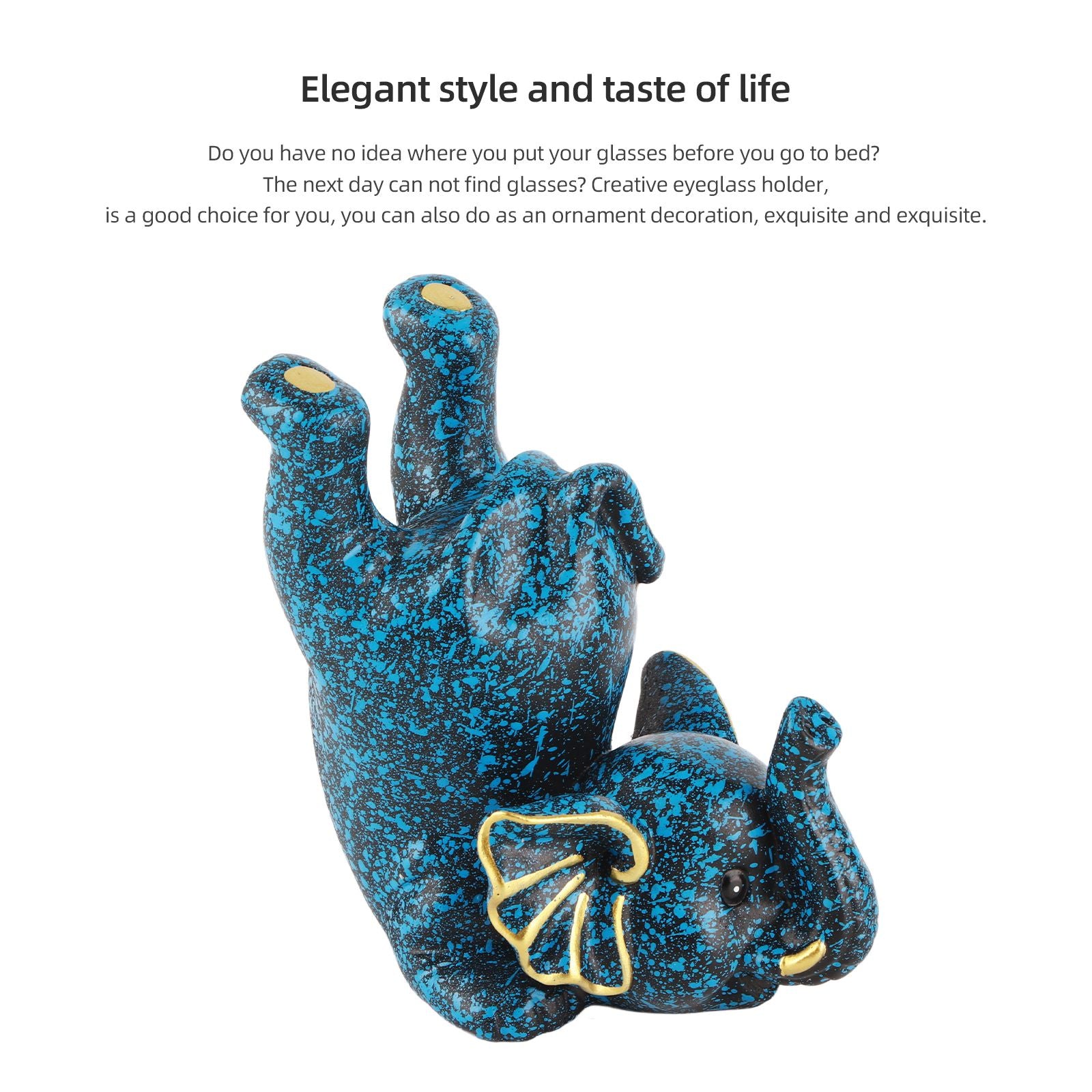 Creative Attraction Small Elephant Glasses Shelf Optician Display Shelf Desktop Storage Rack Ornaments