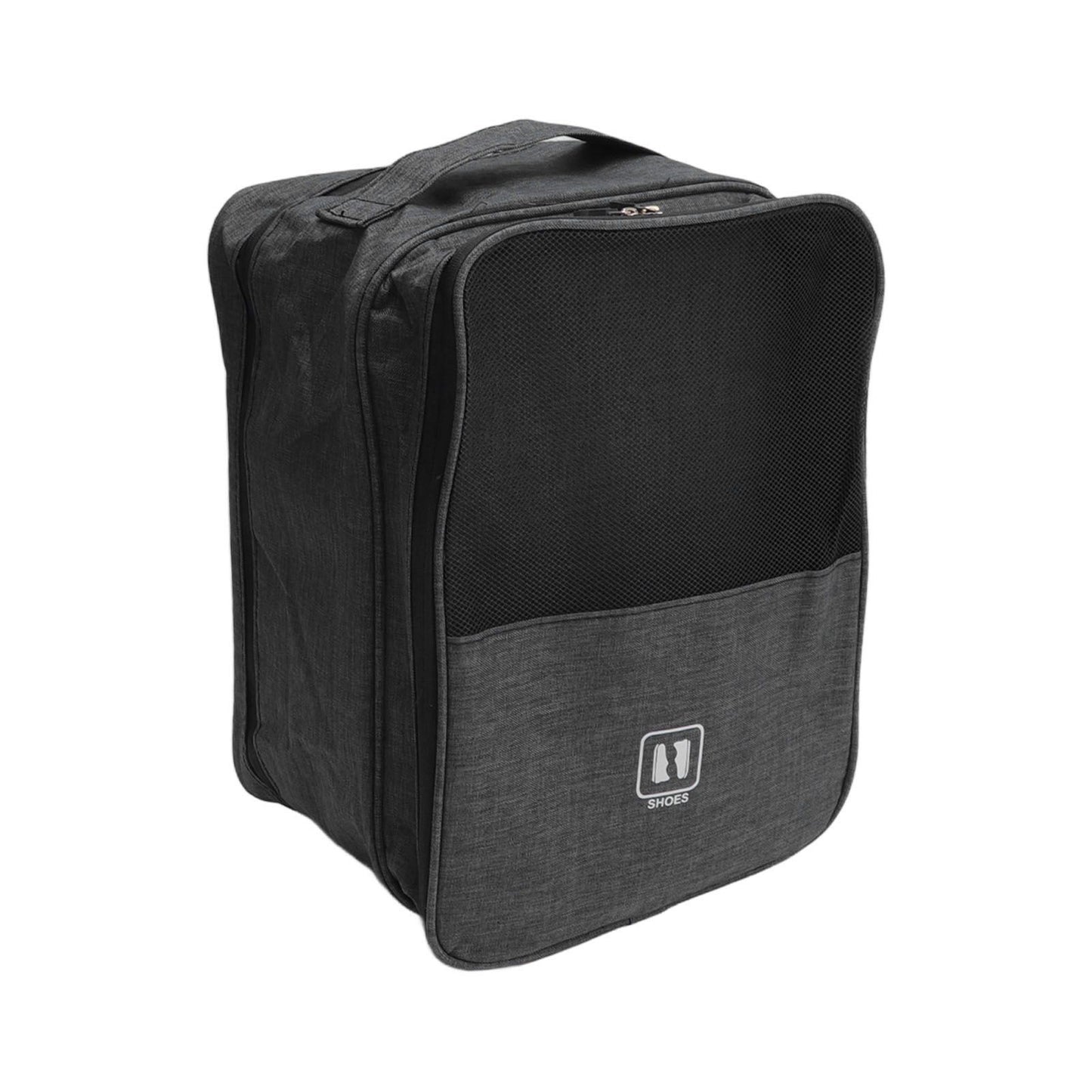 3 Layers Travel Shoe Bag Holds 3 Pair of Shoes Waterproof Portable Shoe Storage Bag for Travel Camping Daily Use Black