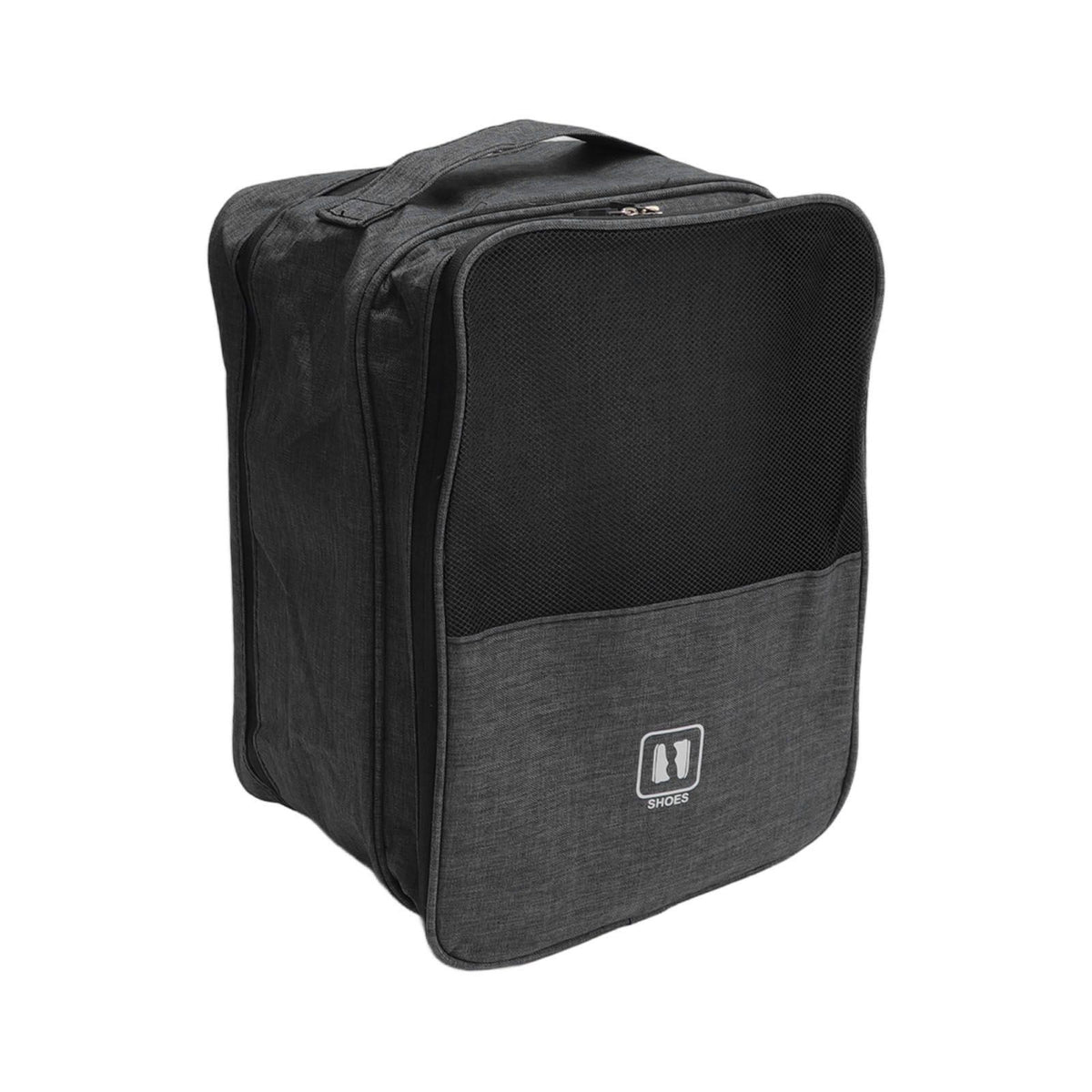 3 Layers Travel Shoe Bag Holds 3 Pair of Shoes Waterproof, Black