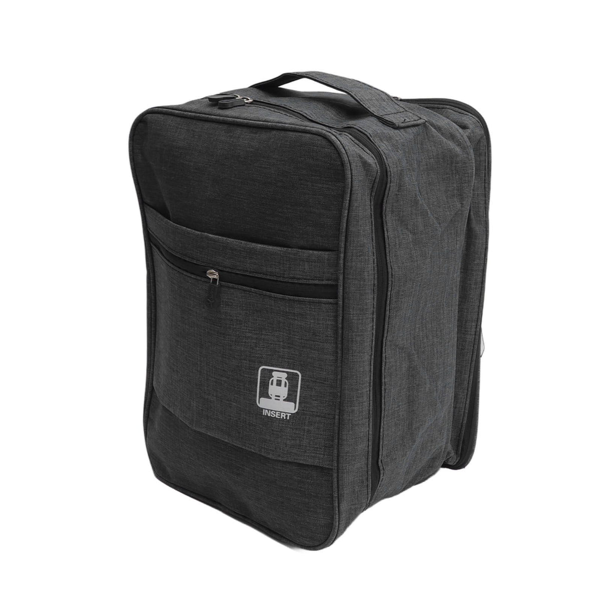 3 Layers Travel Shoe Bag Holds 3 Pair of Shoes Waterproof, Black