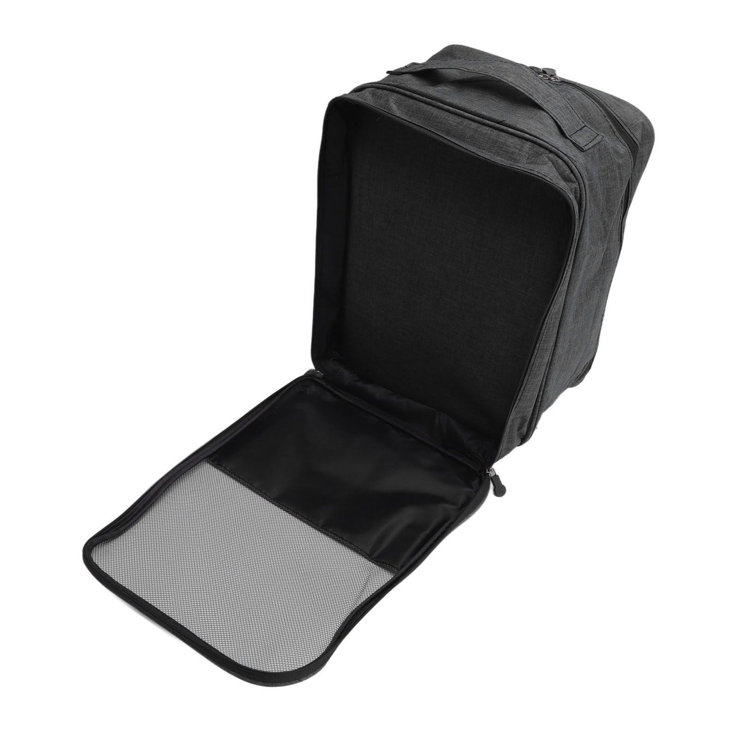 3 Layers Travel Shoe Bag Holds 3 Pair of Shoes Waterproof Portable Shoe Storage Bag for Travel Camping Daily Use Black