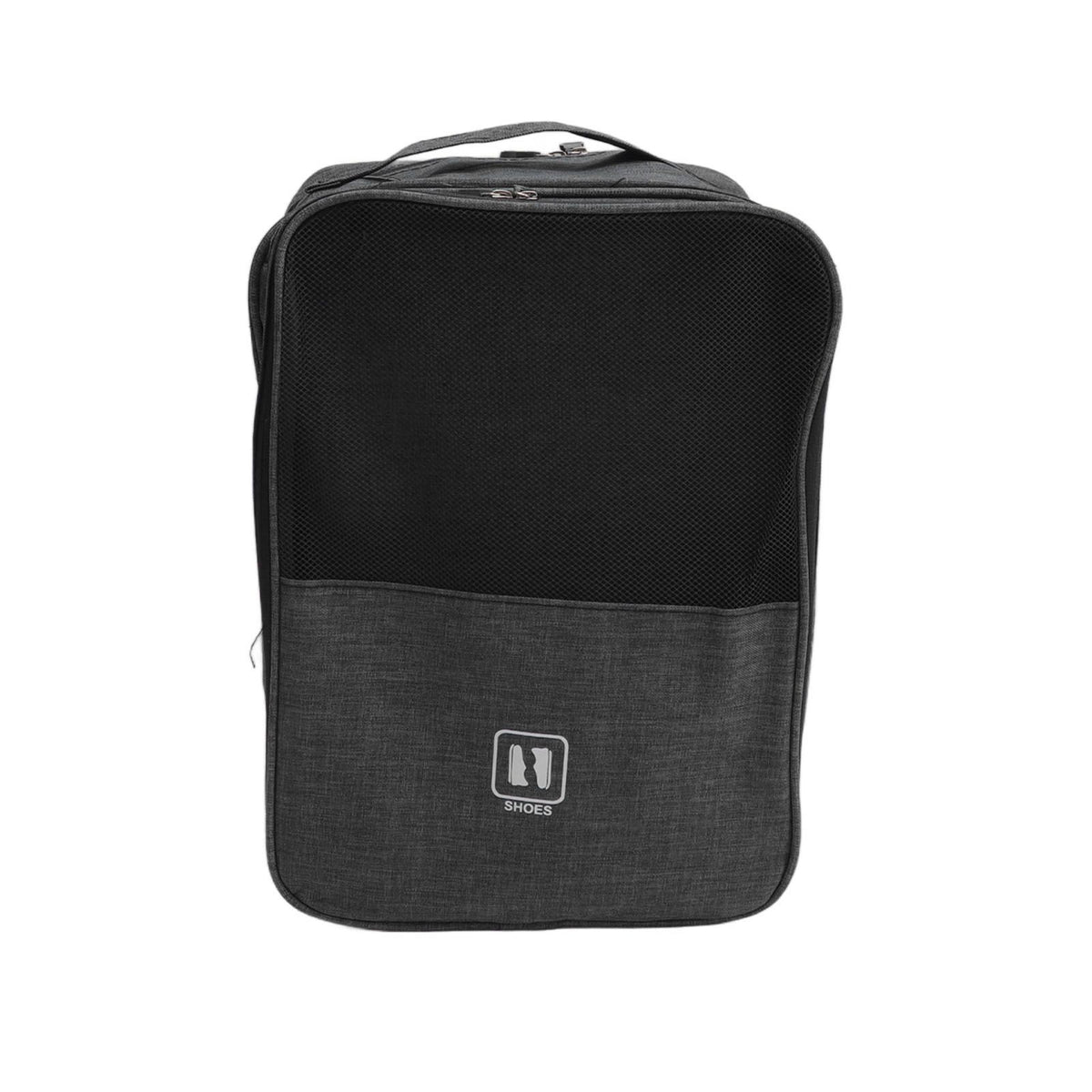 3 Layers Travel Shoe Bag Holds 3 Pair of Shoes Waterproof, Black