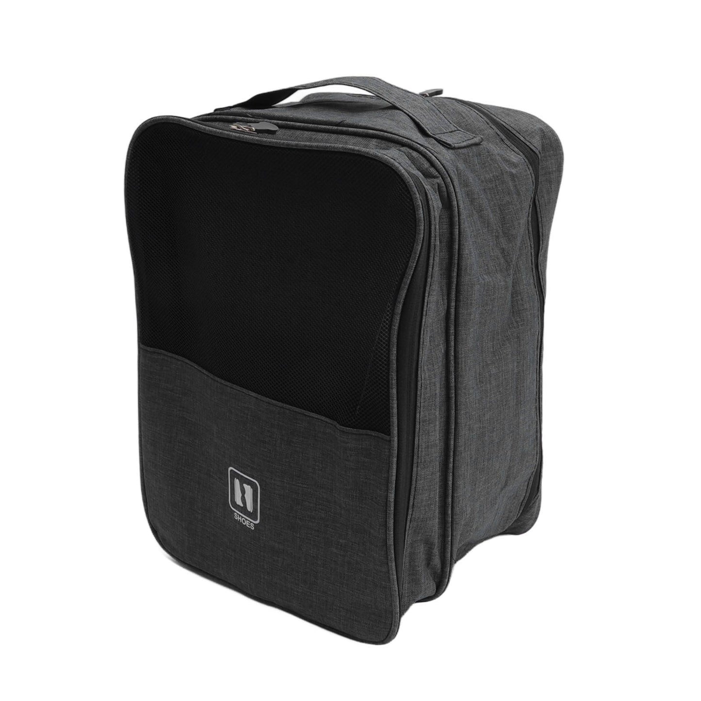 3 Layers Travel Shoe Bag Holds 3 Pair of Shoes Waterproof Portable Shoe Storage Bag for Travel Camping Daily Use Black