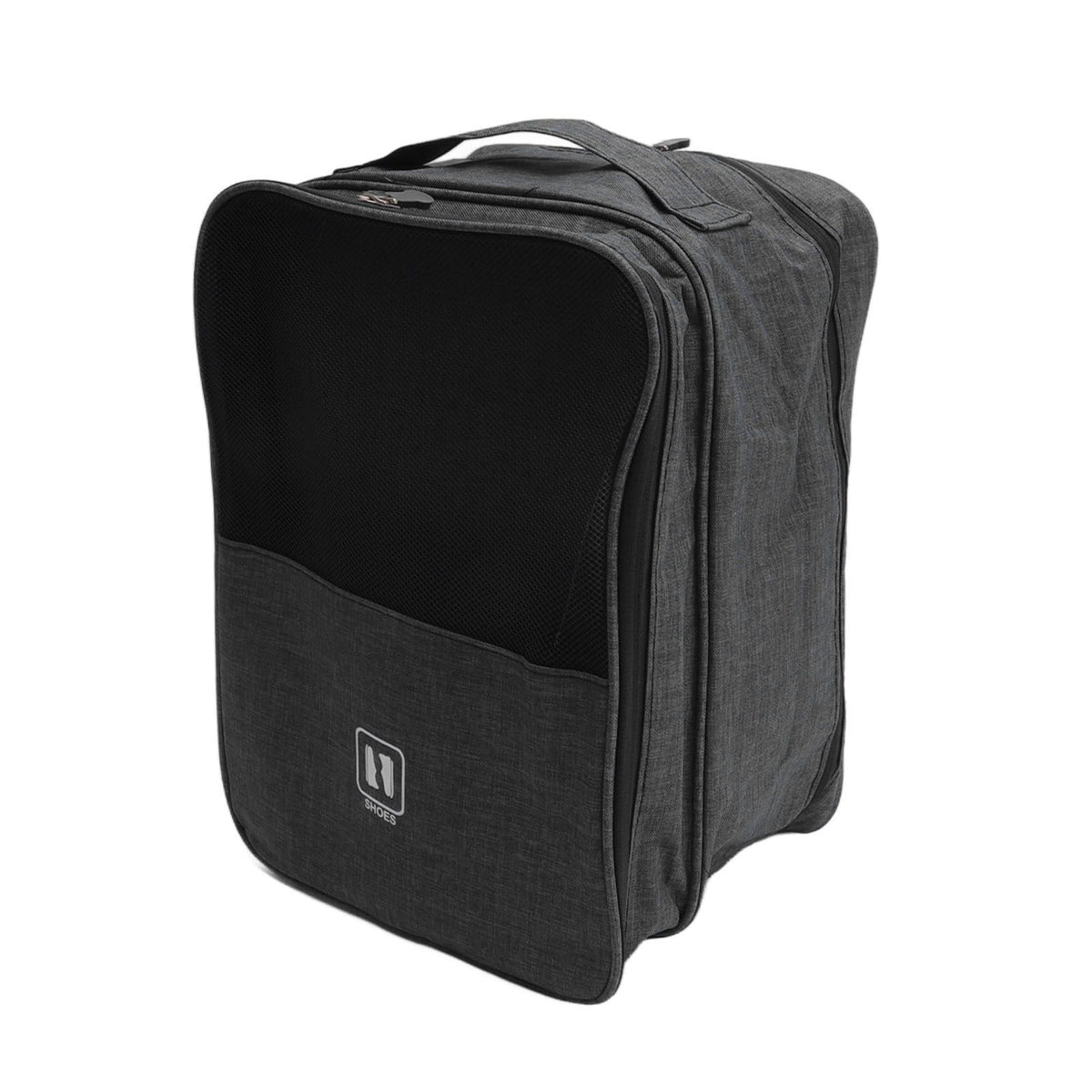 3 Layers Travel Shoe Bag Holds 3 Pair of Shoes Waterproof, Black