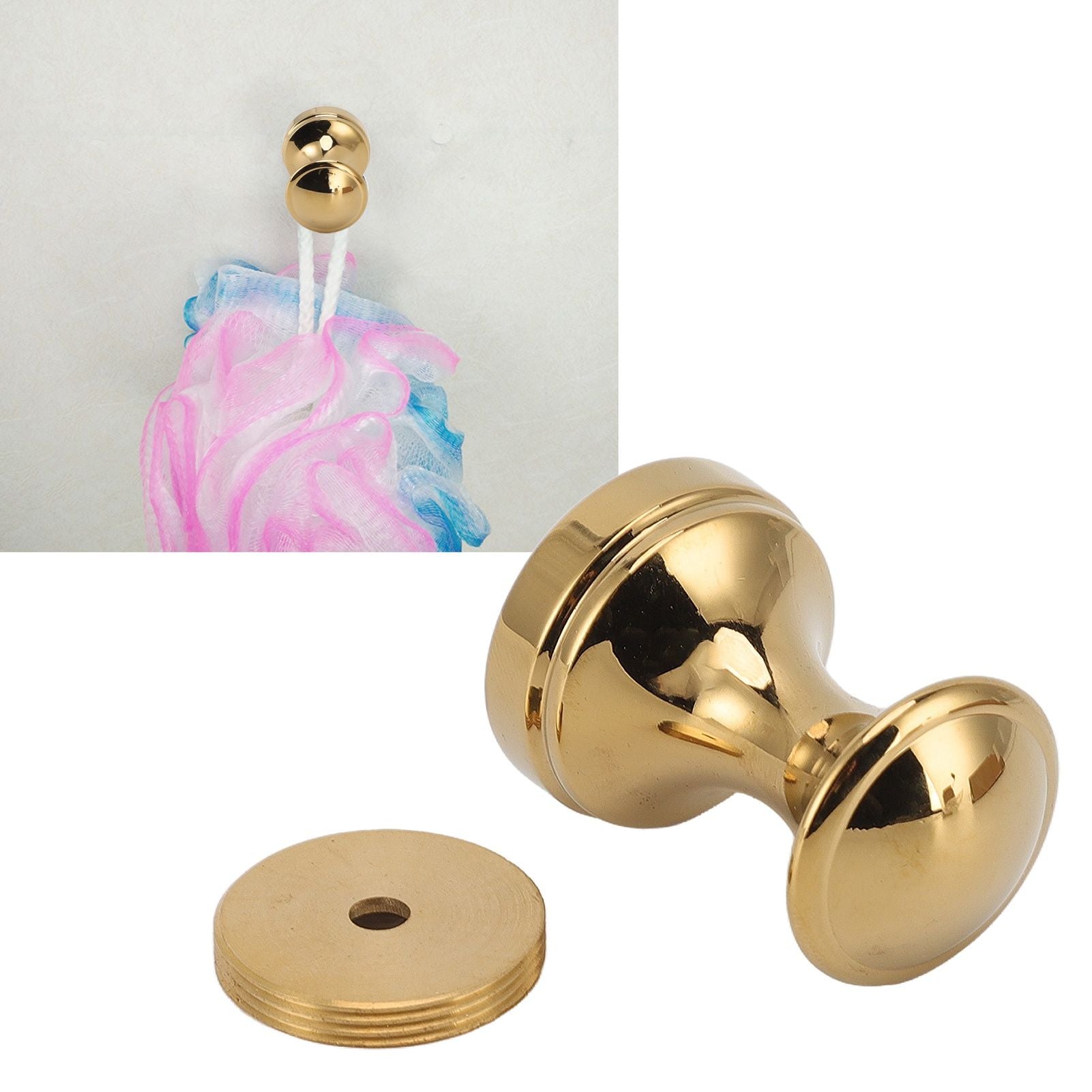 Robe Hook Simple Beautiful Copper Single Wall Hooks Clothes Hook for Bathrooms Barber Stores Gold