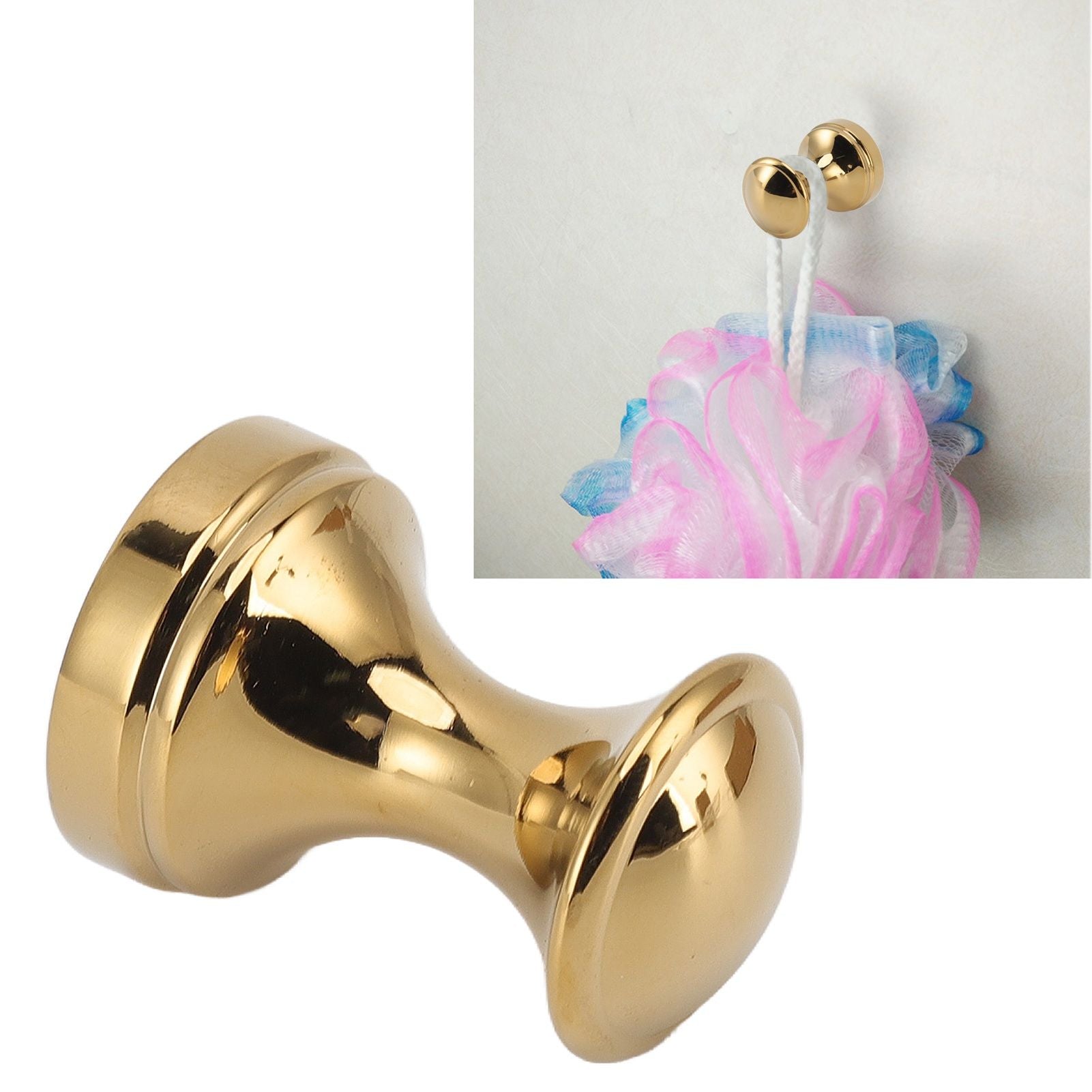 Robe Hook Simple Beautiful Copper Single Wall Hooks Clothes Hook for Bathrooms Barber Stores Gold