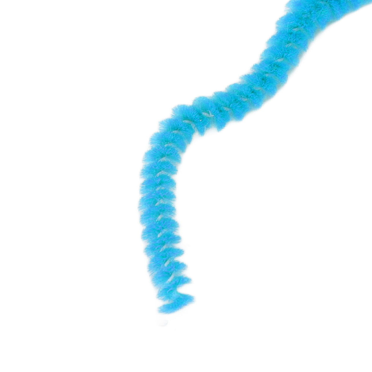 20 Pcs Furry Worm Soft Touch Plush Material Cute Style DIY Compact Portable Fuzzy Worms for Party Light Blue