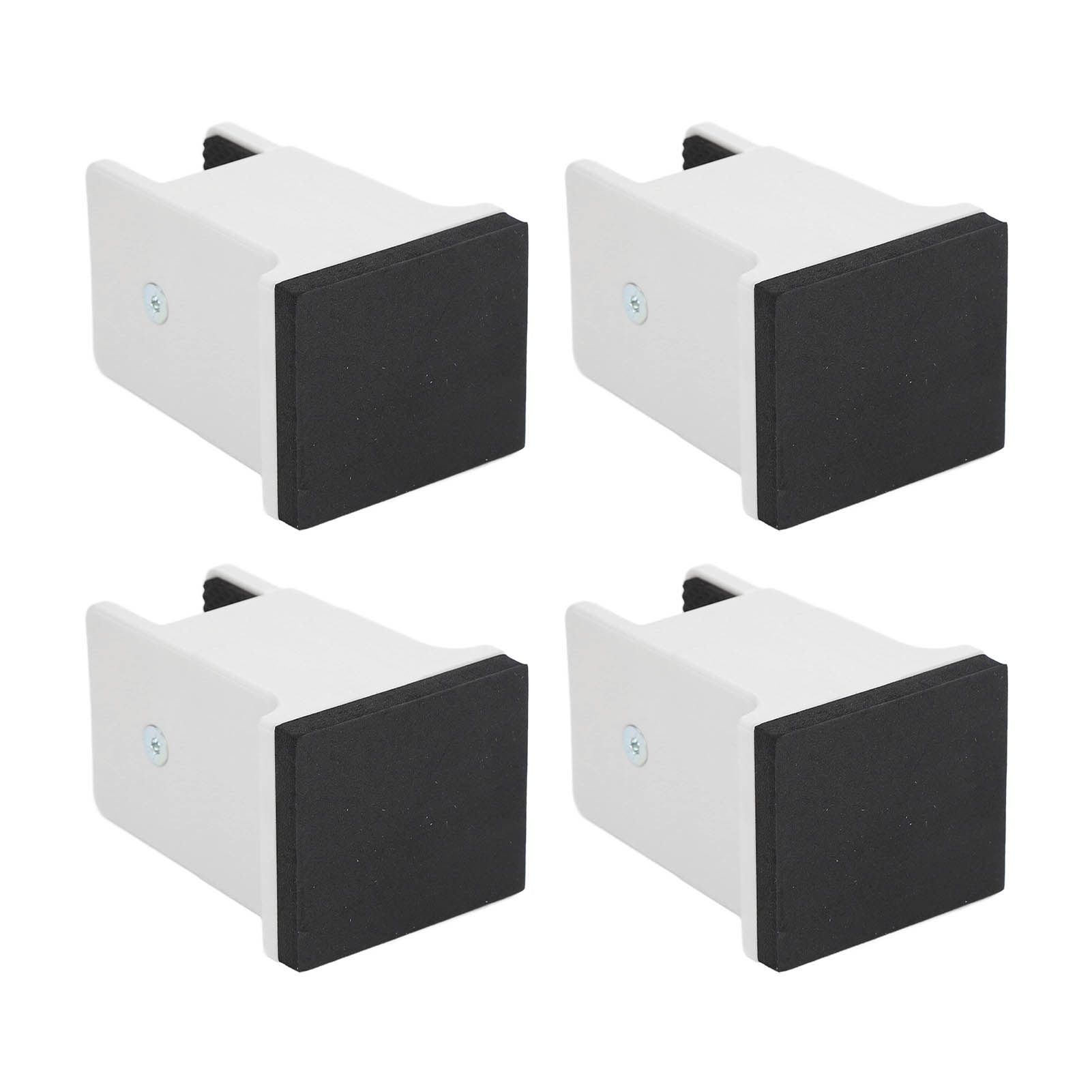 4pcs Adjustable Furniture Risers with Screw Clamp Rubber Bed Couch Risers for Heavy Duty Furniture White