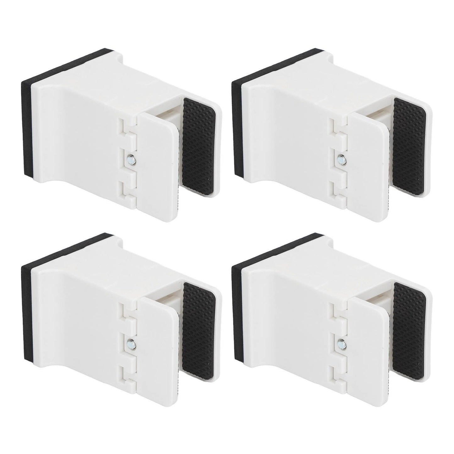 4pcs Adjustable Furniture Risers with Screw Clamp Rubber Bed Couch Risers for Heavy Duty Furniture White