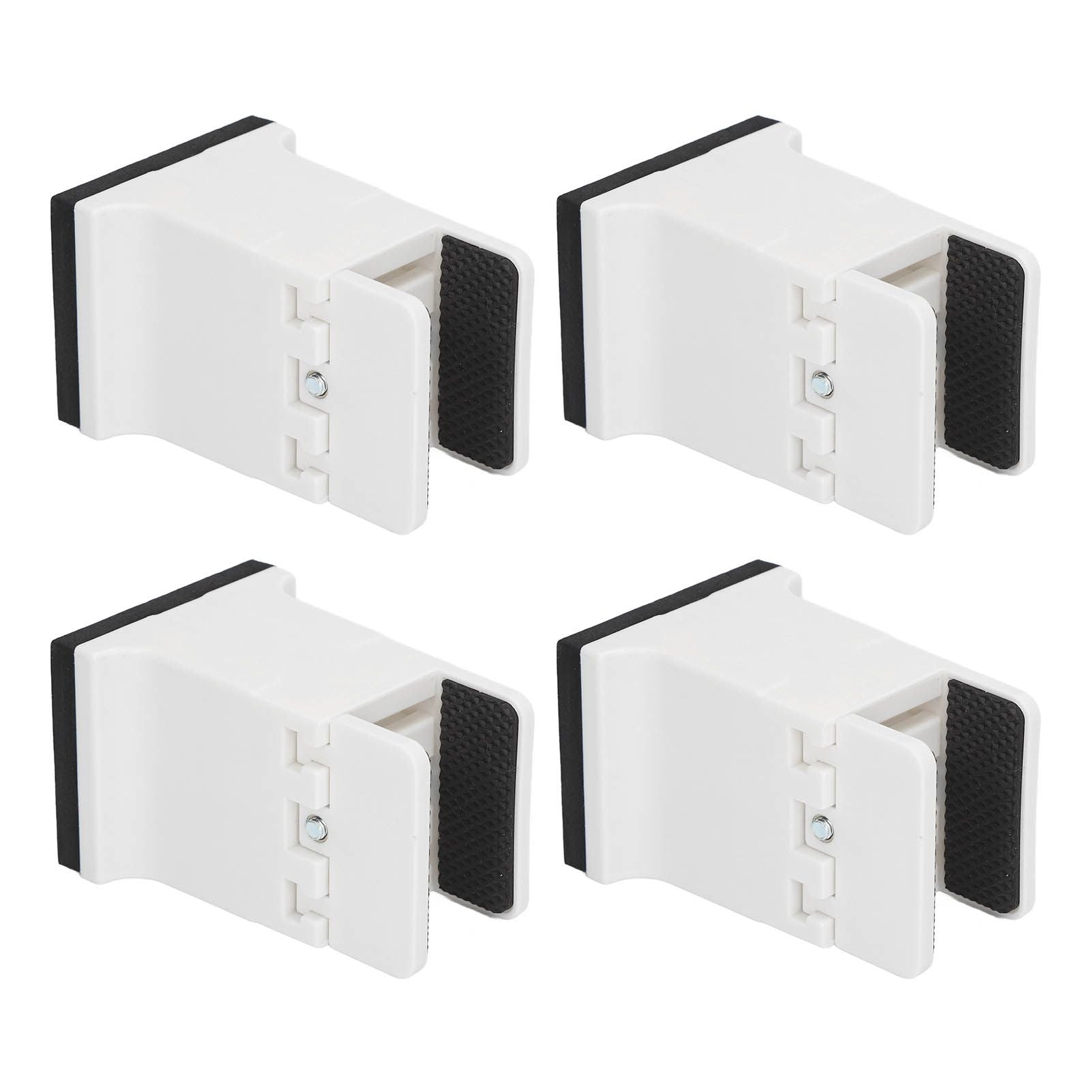 4pcs Adjustable Furniture Risers with Screw Clamp Rubber Bed Couch Risers for Heavy Duty Furniture White