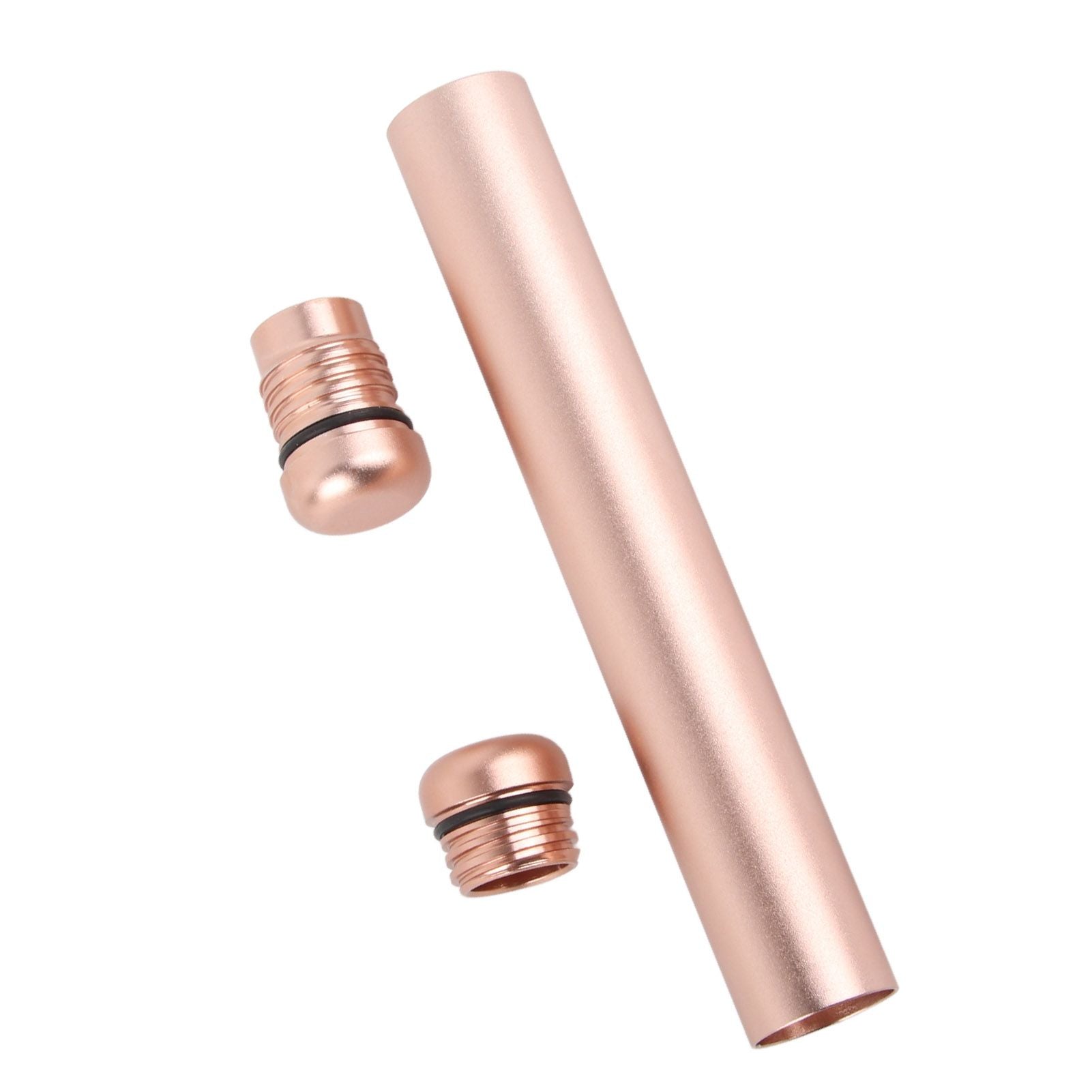Cigarette Holder Tube Waterproof Airtight Smell Proof Cigarette Tube Storage Container for Travel Champagne Gold